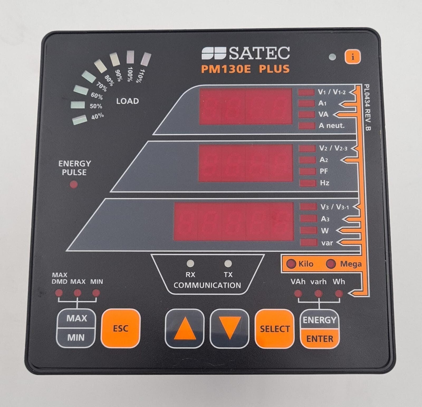 NEW - SATEC PM130E PLUS Multi-functional Power Meter W/ SSD DIOS-13X.1