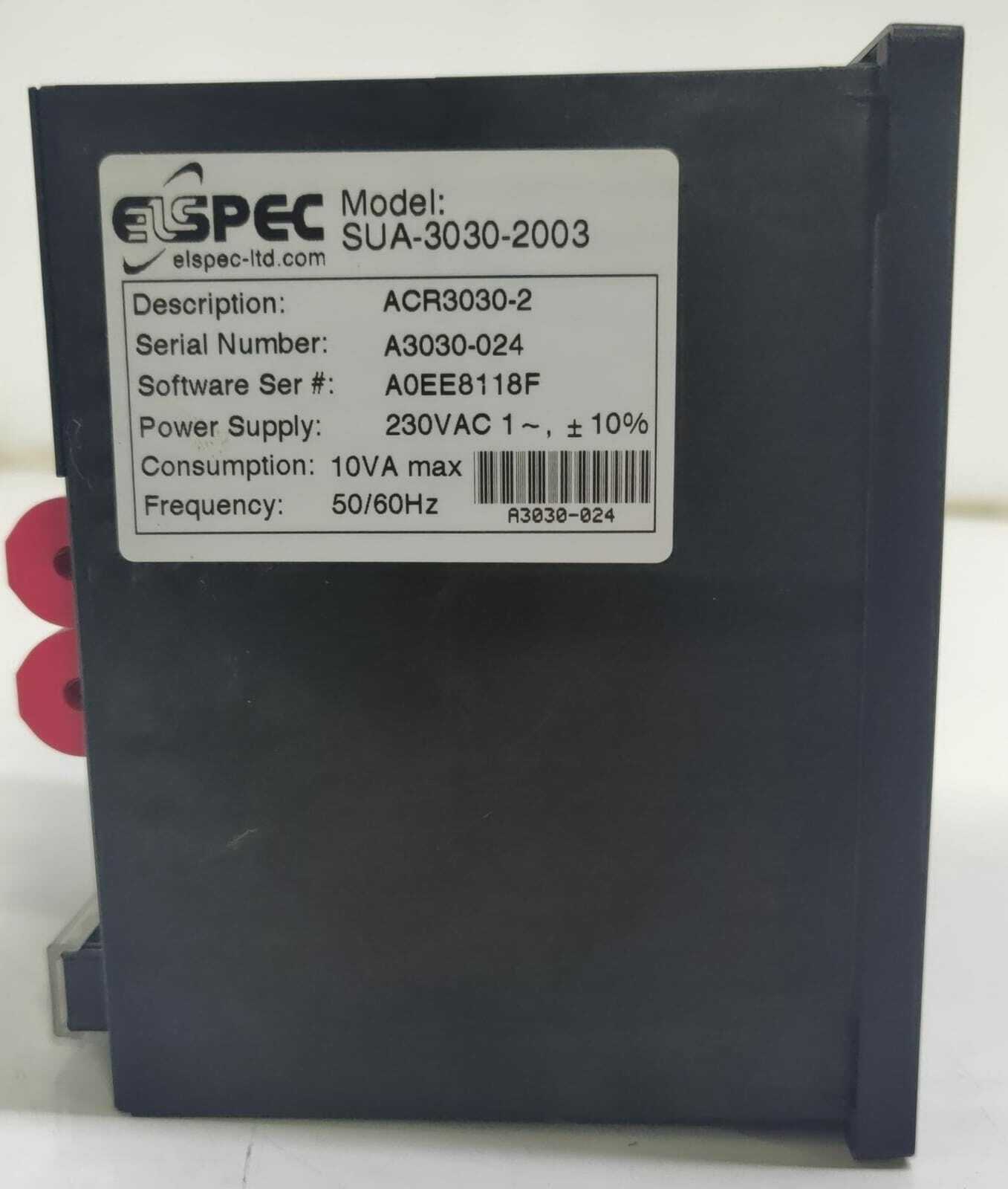 ACR3030-2 model and serial label detail