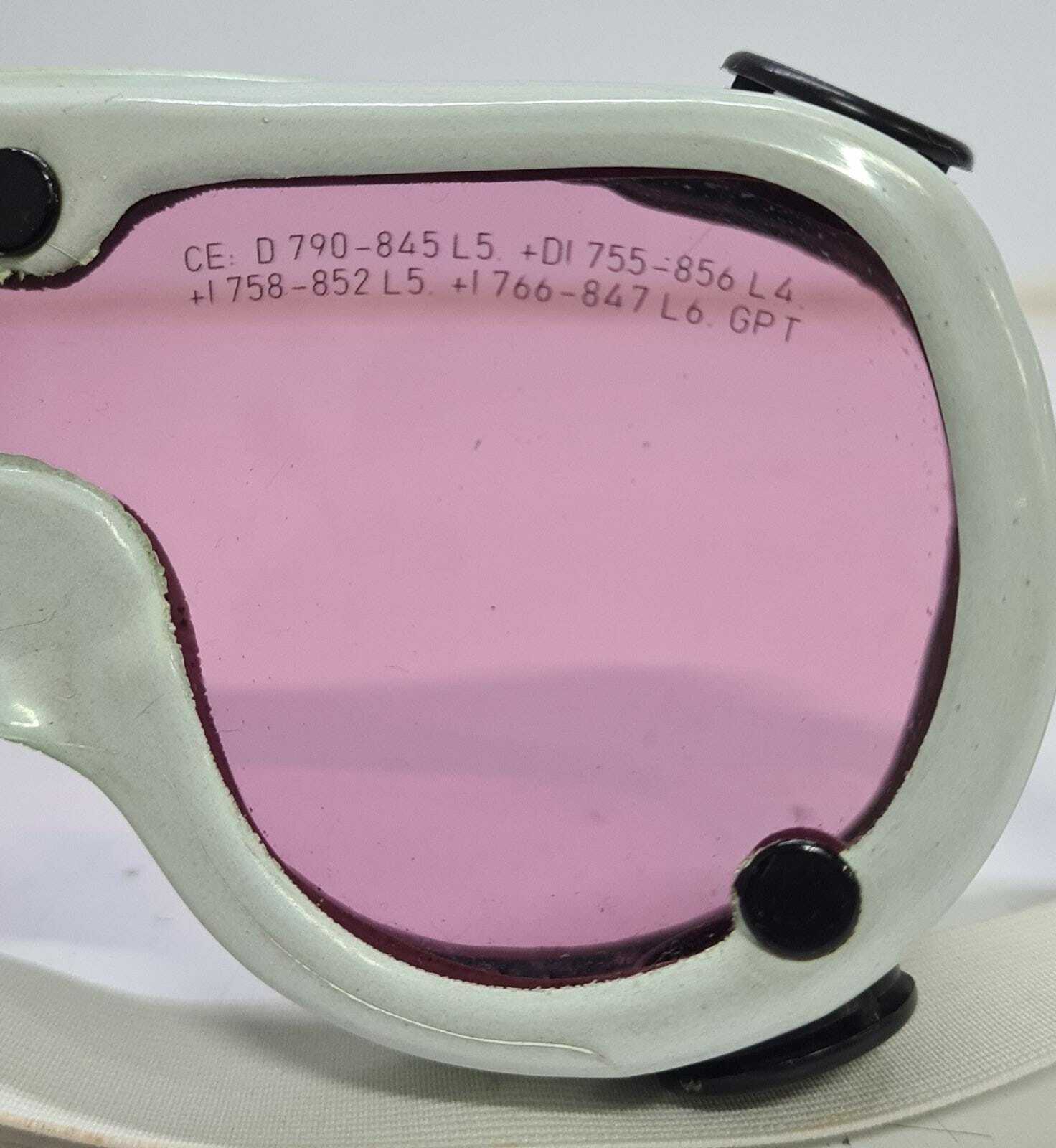 GPT Glendale IRIS Medical 810 LGF Laser Eye Protection Plastic Goggles W/ CASE