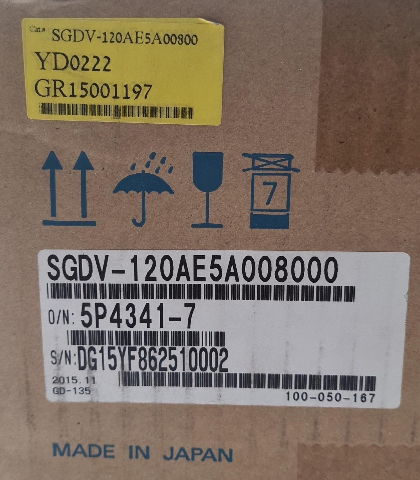 NEW SEALED - YASKAWA SERVOPACK SGDV-120AE5A008000 Servo Drive 1.5kW 200V
