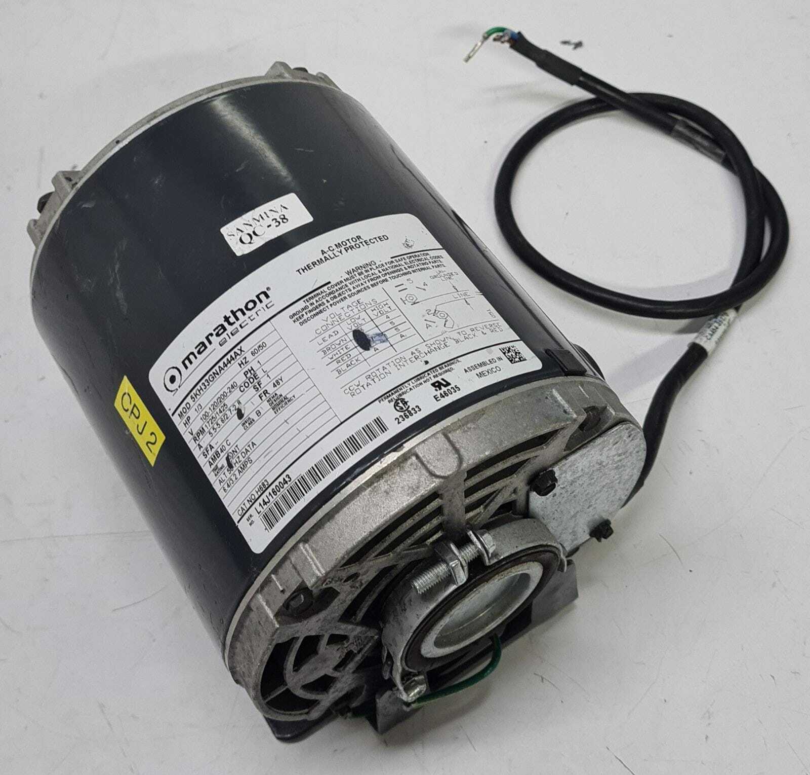 Marathon 5KH33GNA444AX 1/3 HP 1PH 6.4/3.2 AMPS AC Motor