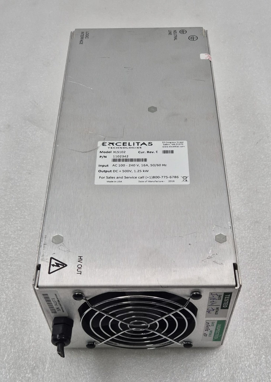EXCELITAS Technologies XLS102 1102342 Rev E Power Supply 100-240V **AS-IS**