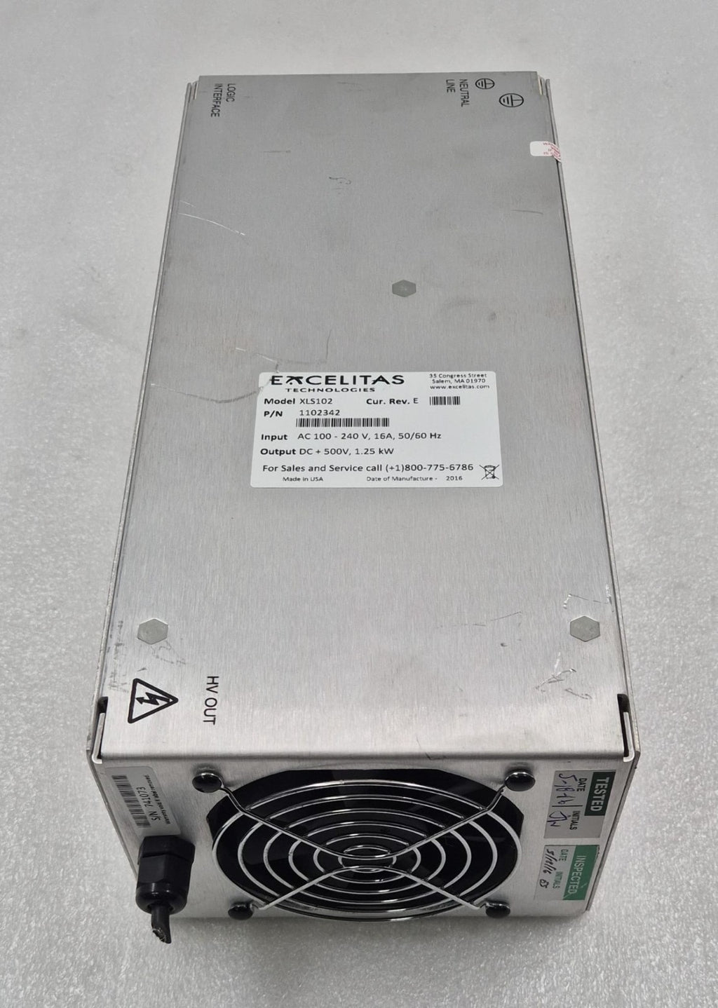 EXCELITAS Technologies XLS102 1102342 Rev E Power Supply 100-240V **AS-IS**