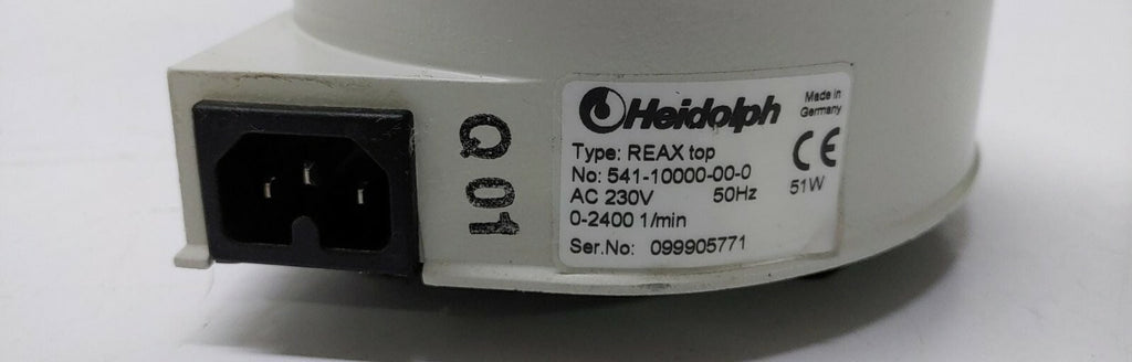 Heidolph REAX top 541.10000.00.0 Test Tube Shaker / Vortex Mixer AC230V