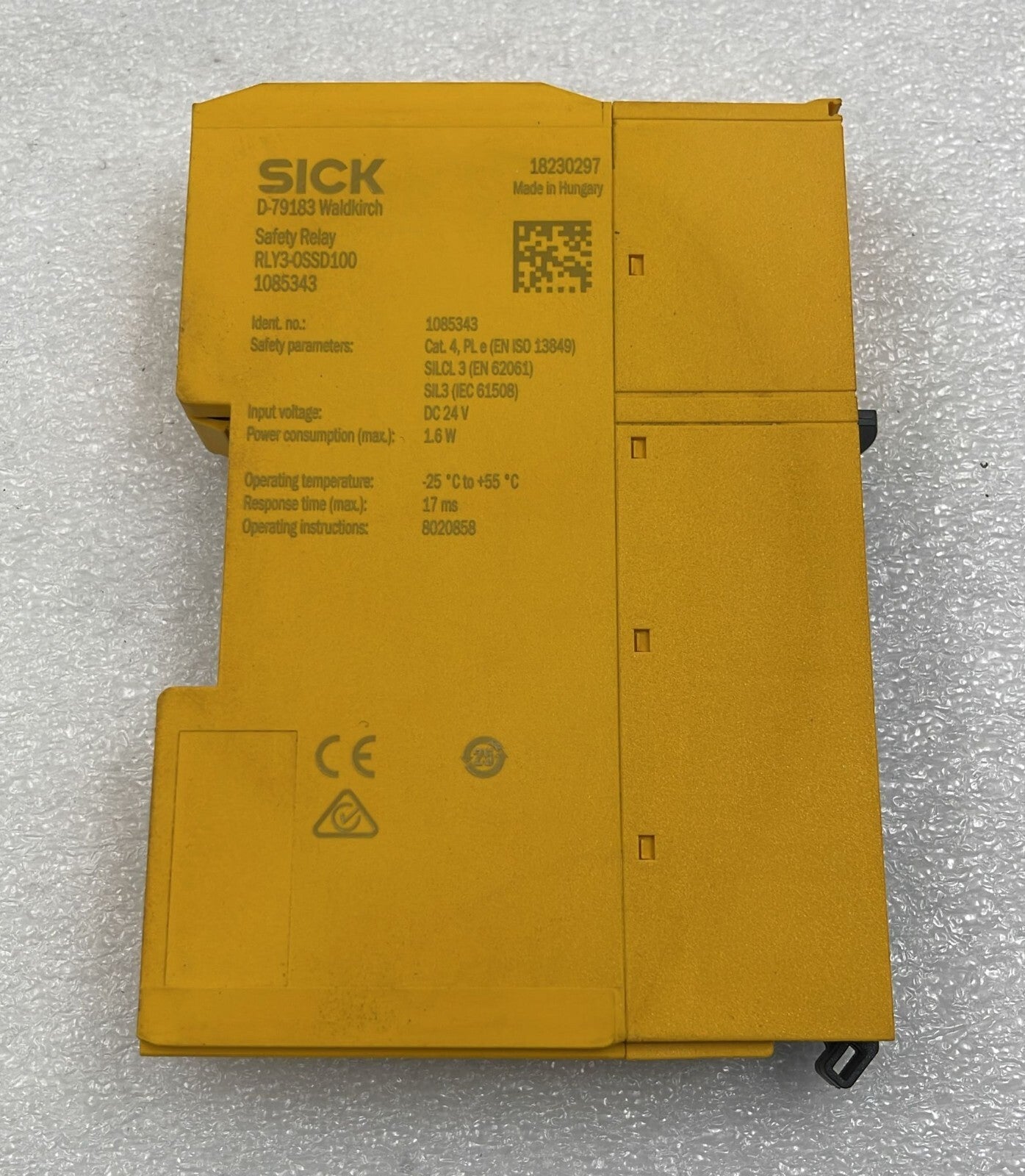 [LOT 2 PCS] Sick RLY3-0SSD100 Safety Relay 1085343