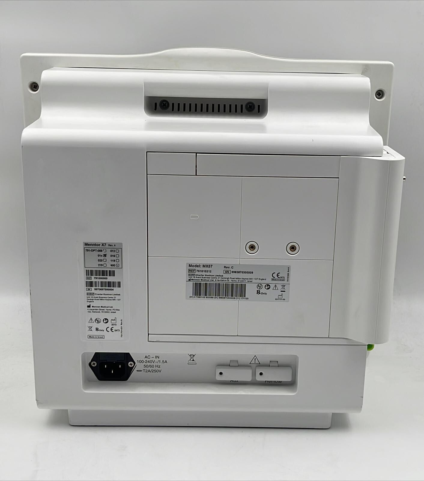 NEW - Mennen Medical Menntor X7 791-OPT-014 W/ MX57 Patient Monitor