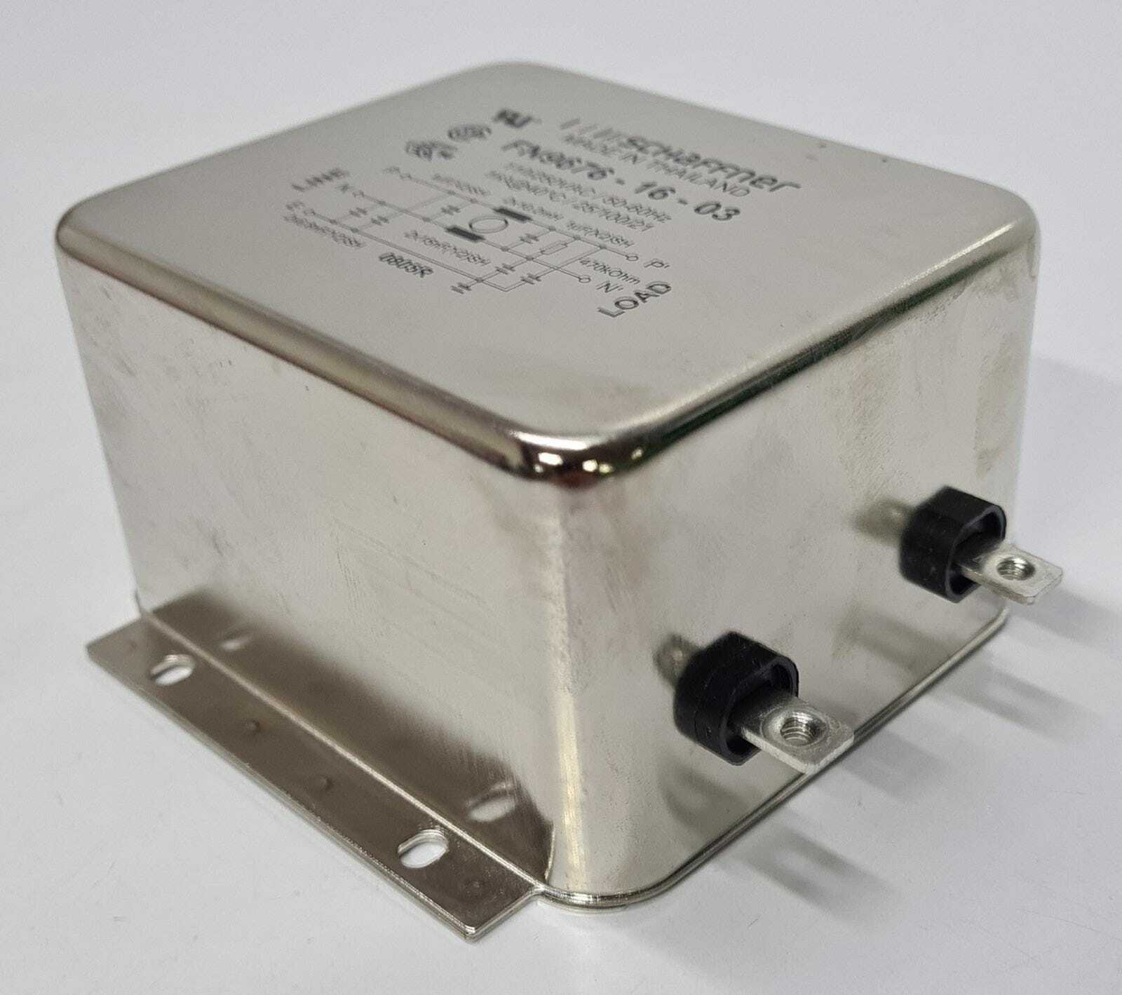 Schaffner FN 9676-16-03 Power Line Filter 50-60 Hz 110A 250VAC Faston Flan