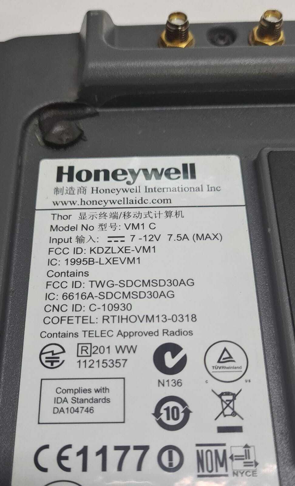 Honeywell Thor VM1 C Vehicle Terminal VM1C1A1A1AIN0AA W/ LXE VM1D Dock ASSY