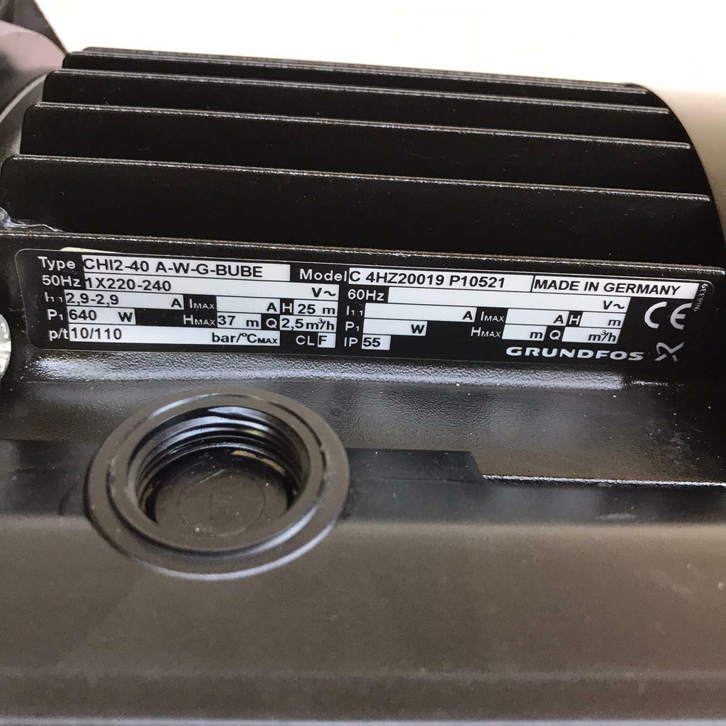 Grundfos CHI2-40 A-W-G-BUBE Multipurpose SS Pump 220/240VAC C-4HZ20019 P10521