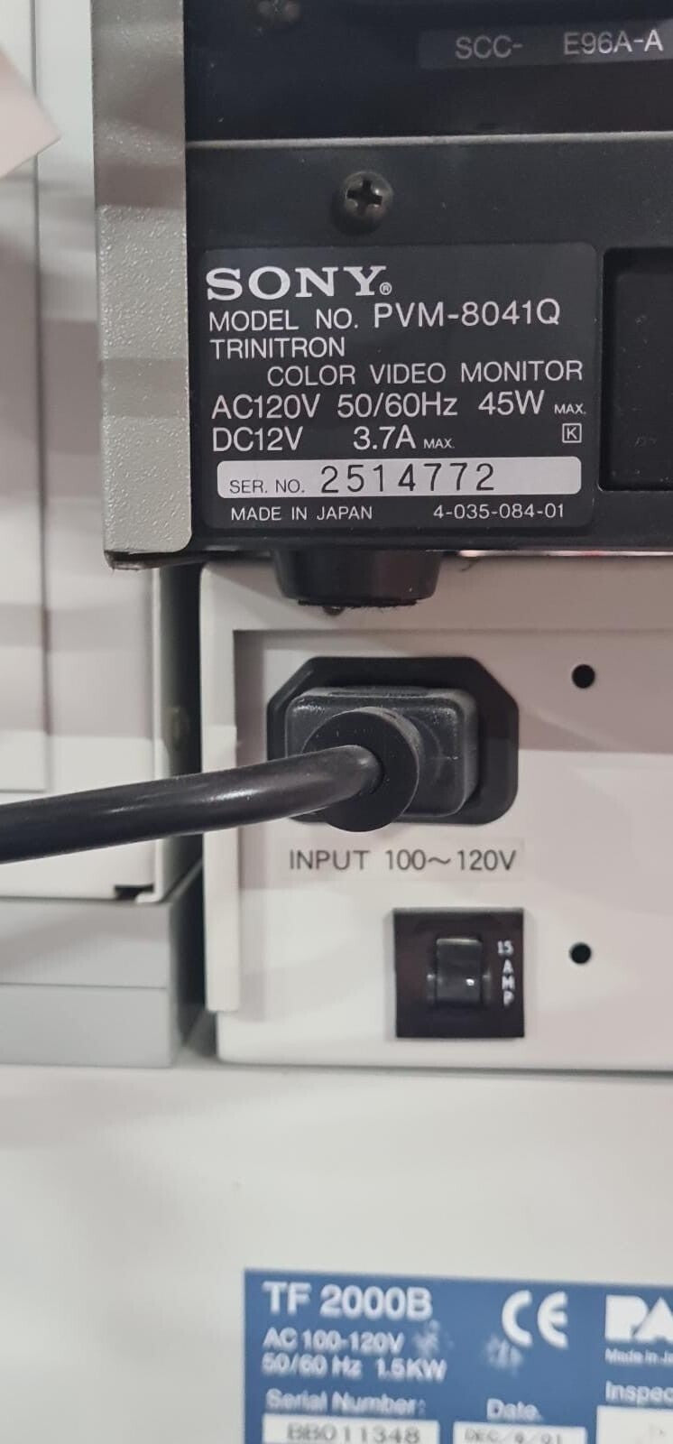 PACE ThermoFlo TF-2000 2000B 2000R 2000P BGA / CSP Rework System SONY PVM-8041Q