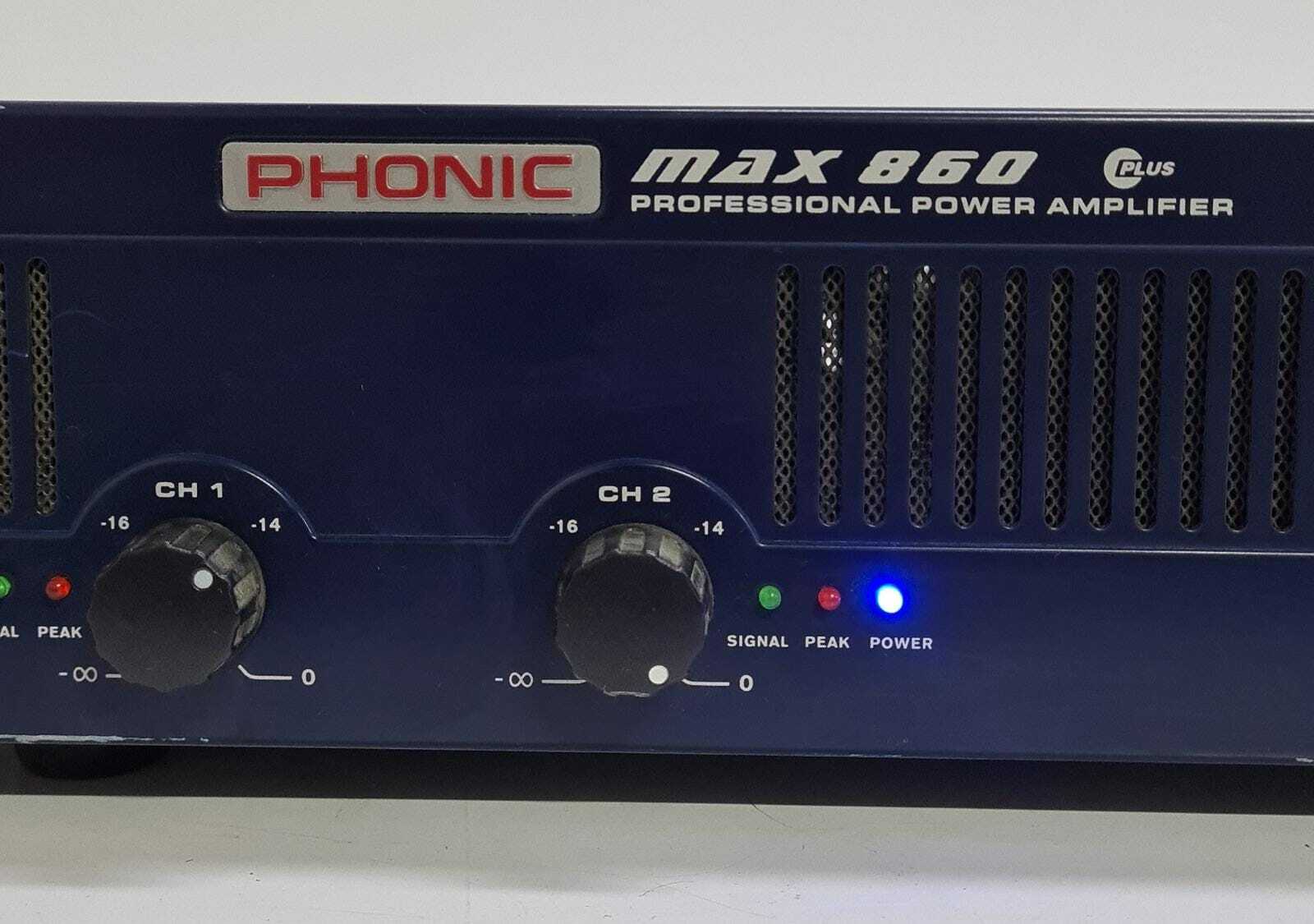 PHONIC MAX 860 Plus Professional Power Amplifier 2 Channel