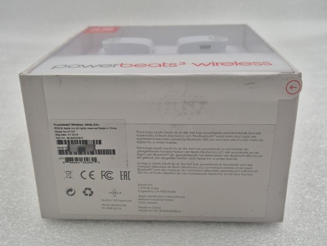 *NEW OEM* Apple Beats by Dr. Dre PowerBeats 3 Wireless White A1747 ML8W2ZM/A