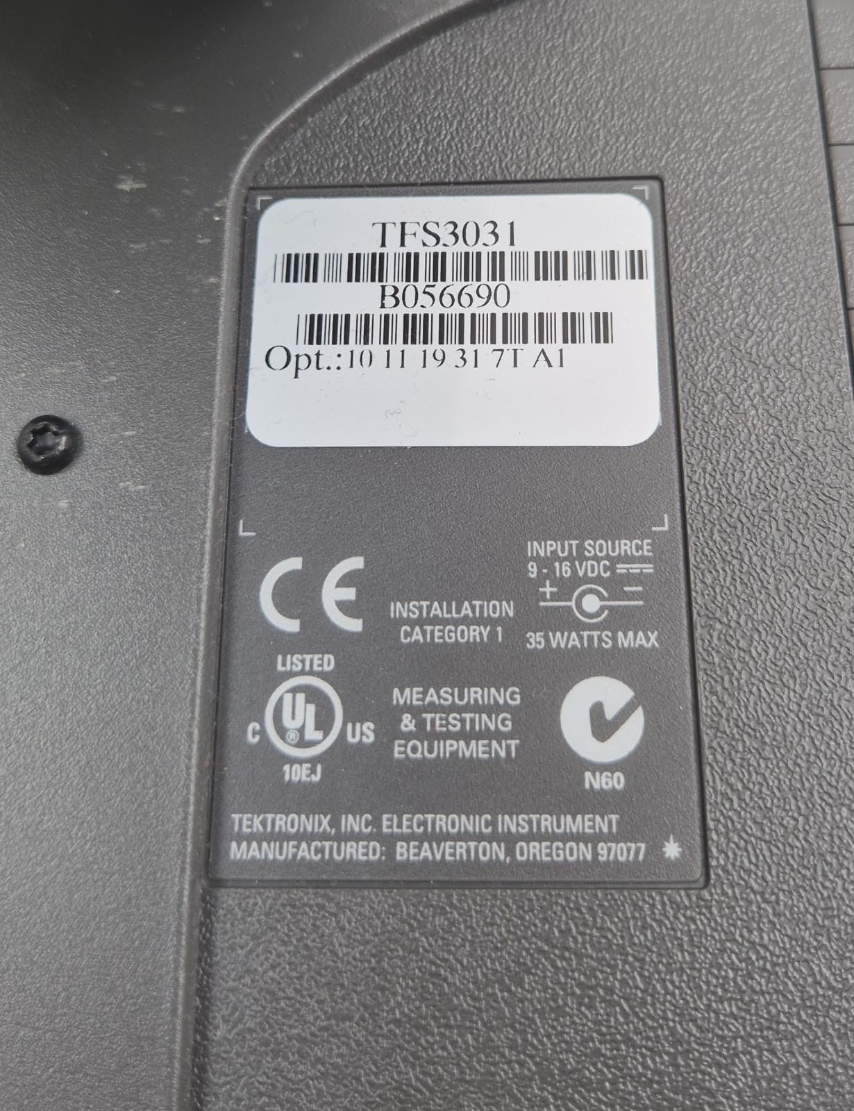 Tektronix TEK RANGER 2 TFS3031 Fiber Optic OTDR Options 10 11 19 31 7T A1 *AS-IS