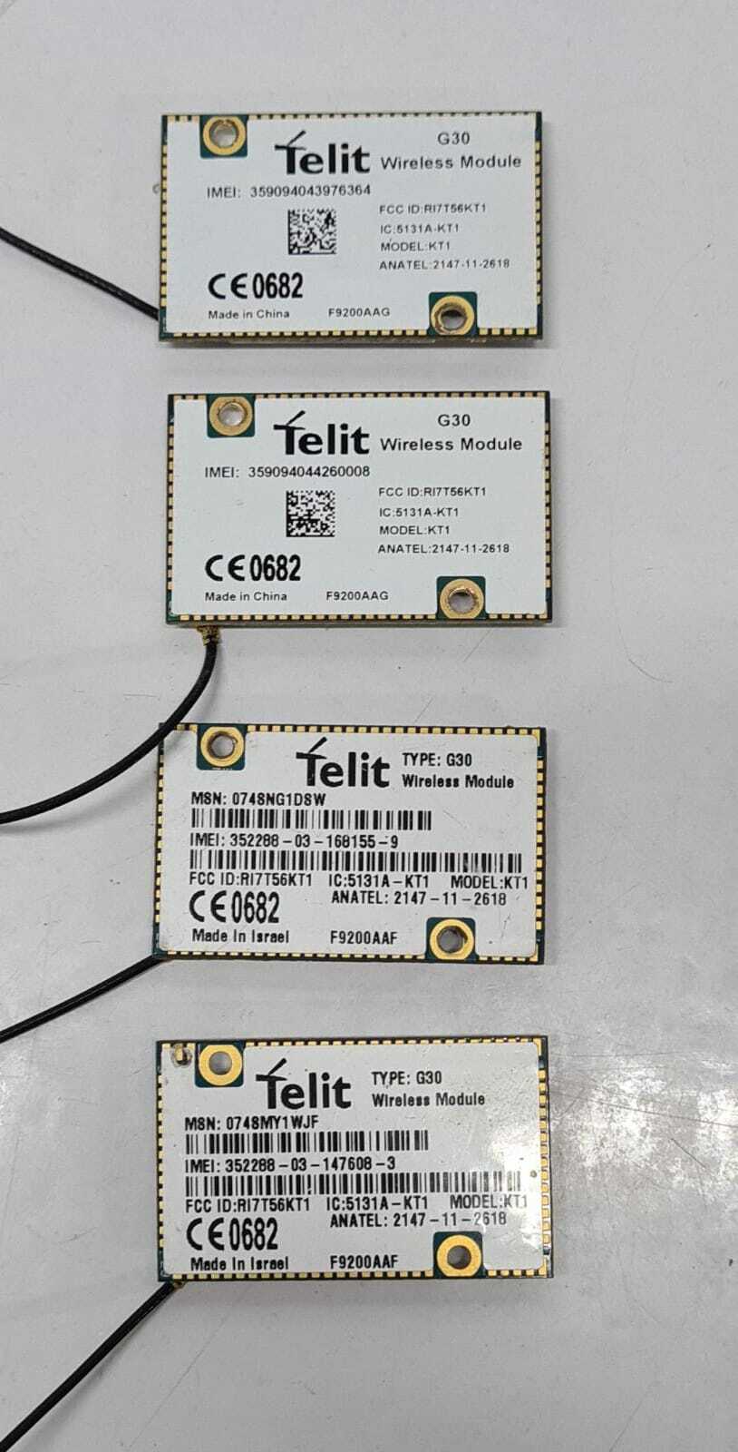 [LOT OF 6] Telit G30 Wirless Module KT1 F9200AAG R17T56KT1 With Support GSM