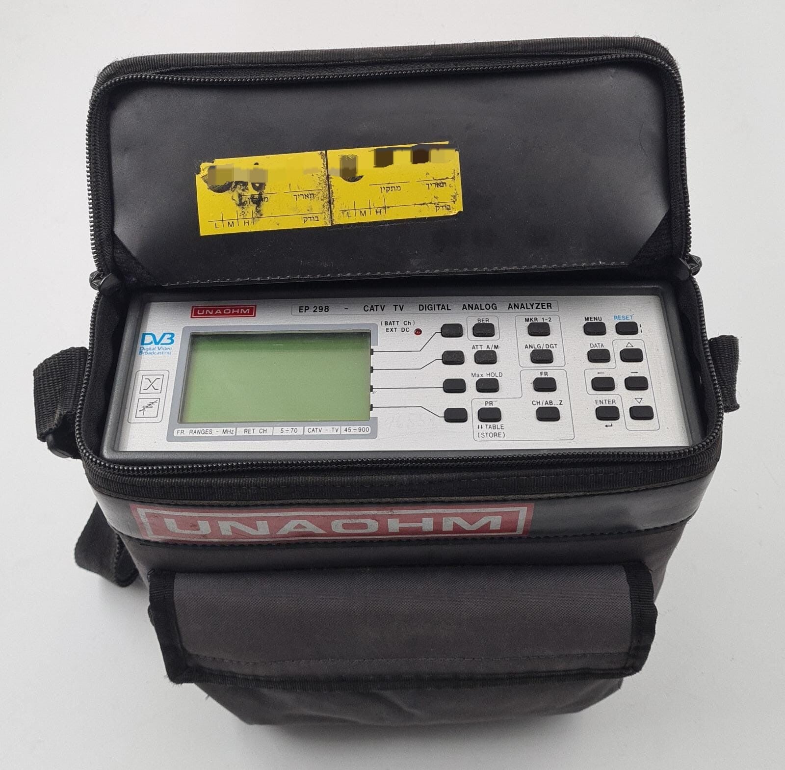 UNAOHM EP 298 CATV TV DIGITAL ANALOG ANALYSER 45-900 MHz DVB W/ ORIGINAL CASE