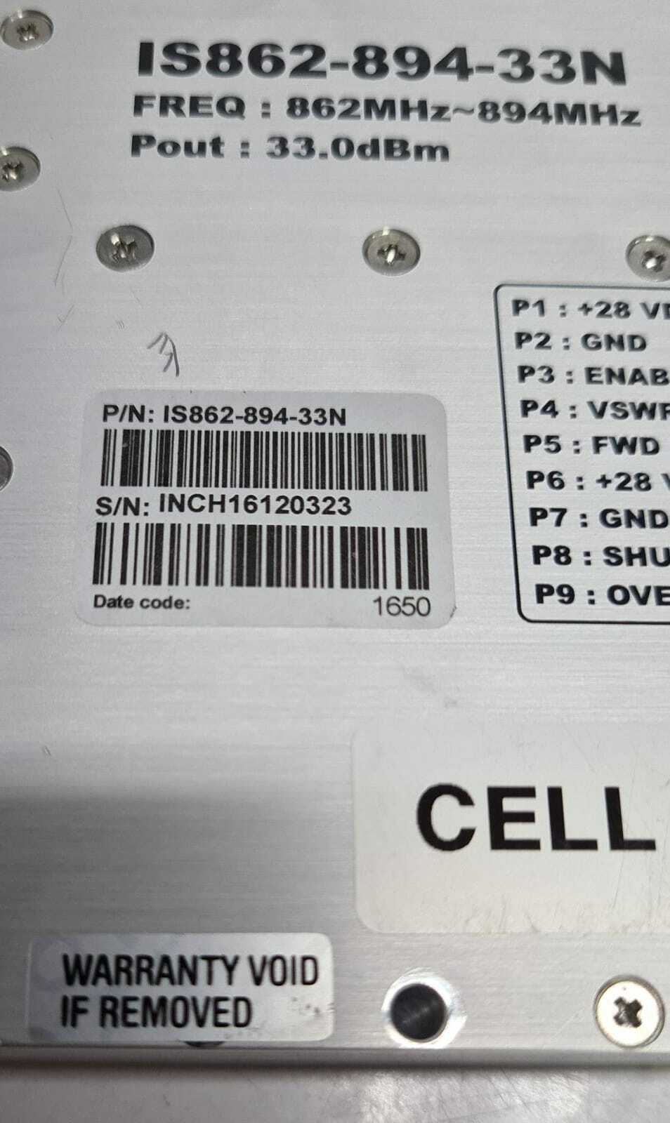 INSPOWER RF Amplifiers IS862-894-33N CELL