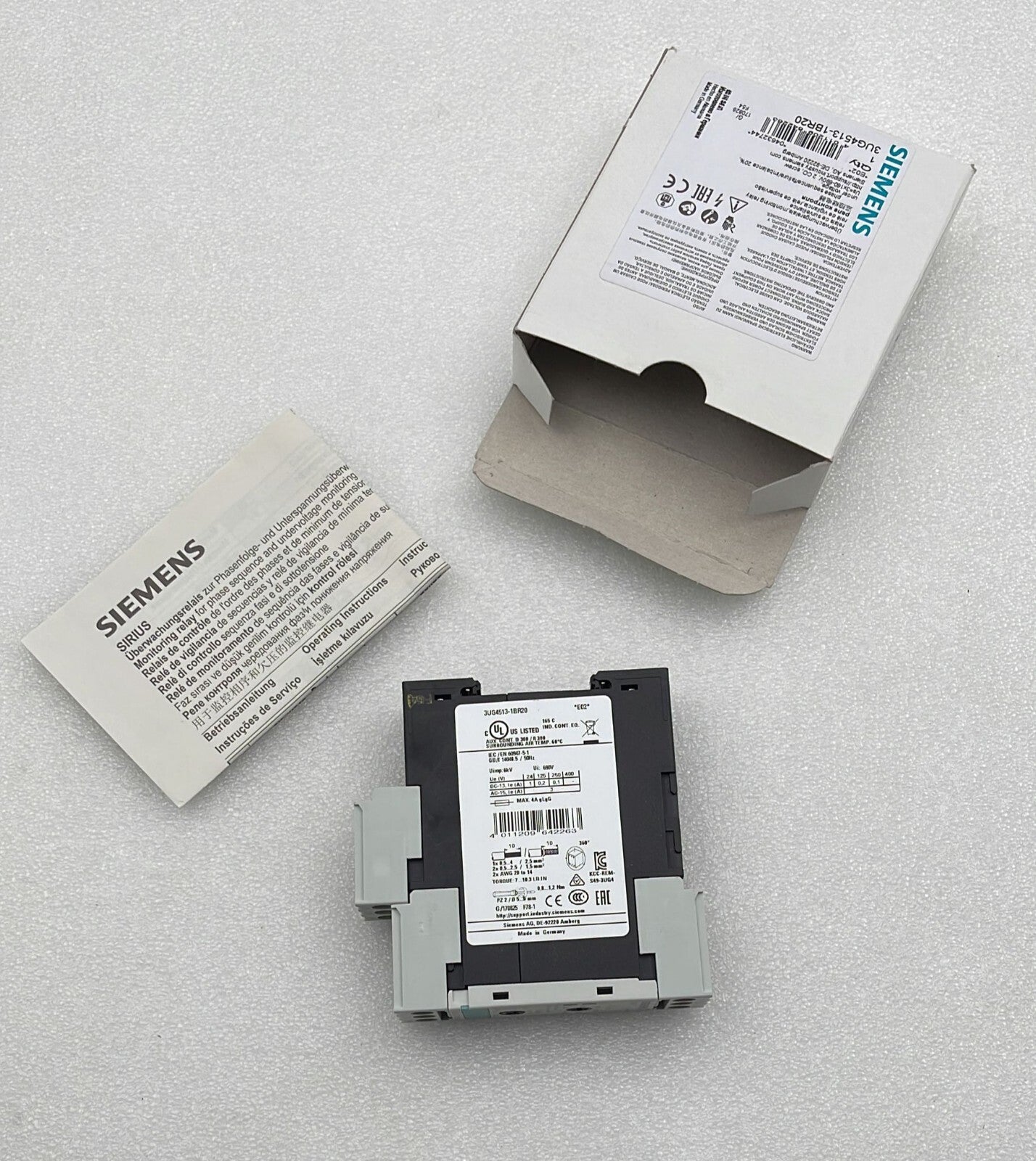 NEW - Siemens SIRIUS 3UG4513-1BR20 Monitoring Relay 160-690V