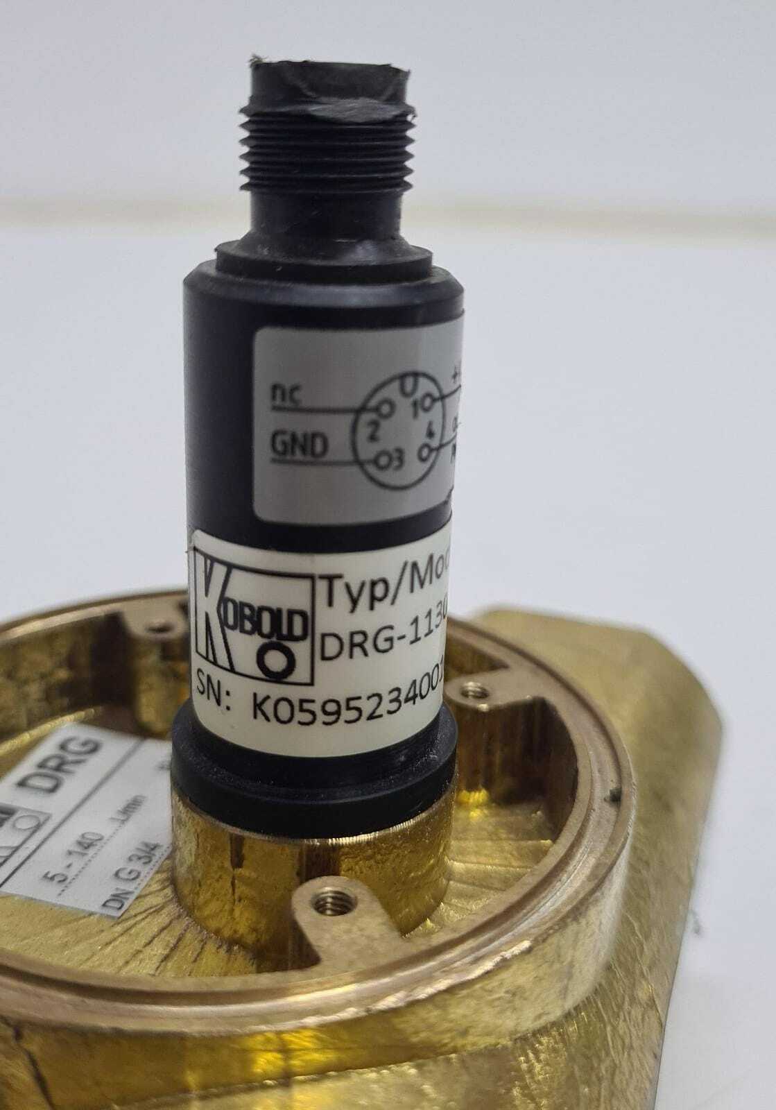 KOBOLD DRG DRG-1130G5F300Y Rotating Vane Analog Paddle Wheel Sensor Flow Meter