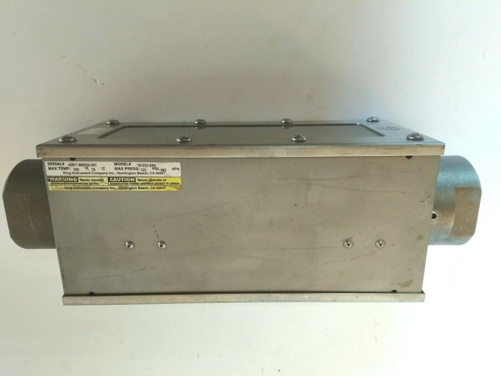 King Instrument 761223-92W Glass Tube Flowmeter 7610 Series