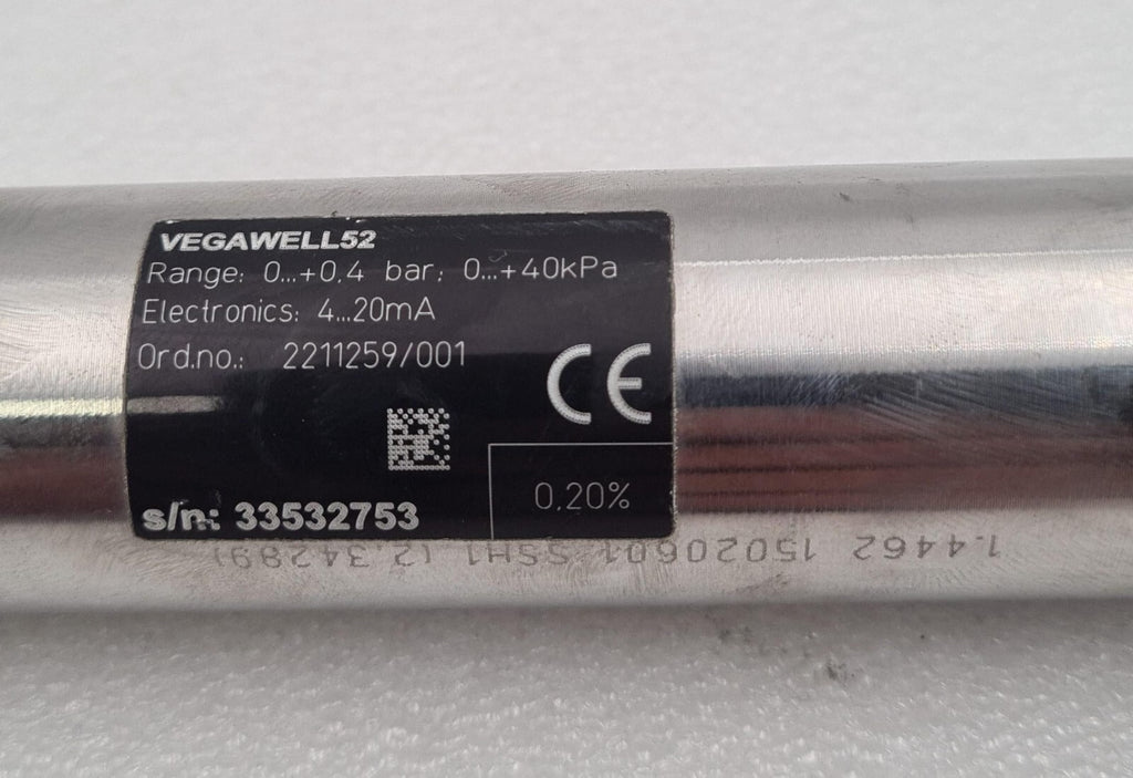 VEGA VEGAWELL52 WL52 Submersible Pressure Transmitter 15m cable AXGADTD7CC1X