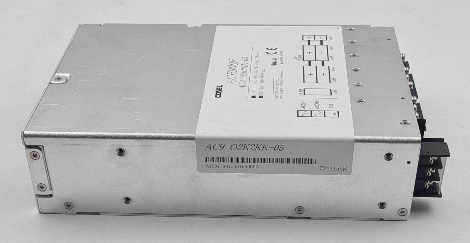 COSEL ACE900F AC9-O2K2KK-05 7243155R 800/900W Power Supply Ace Series