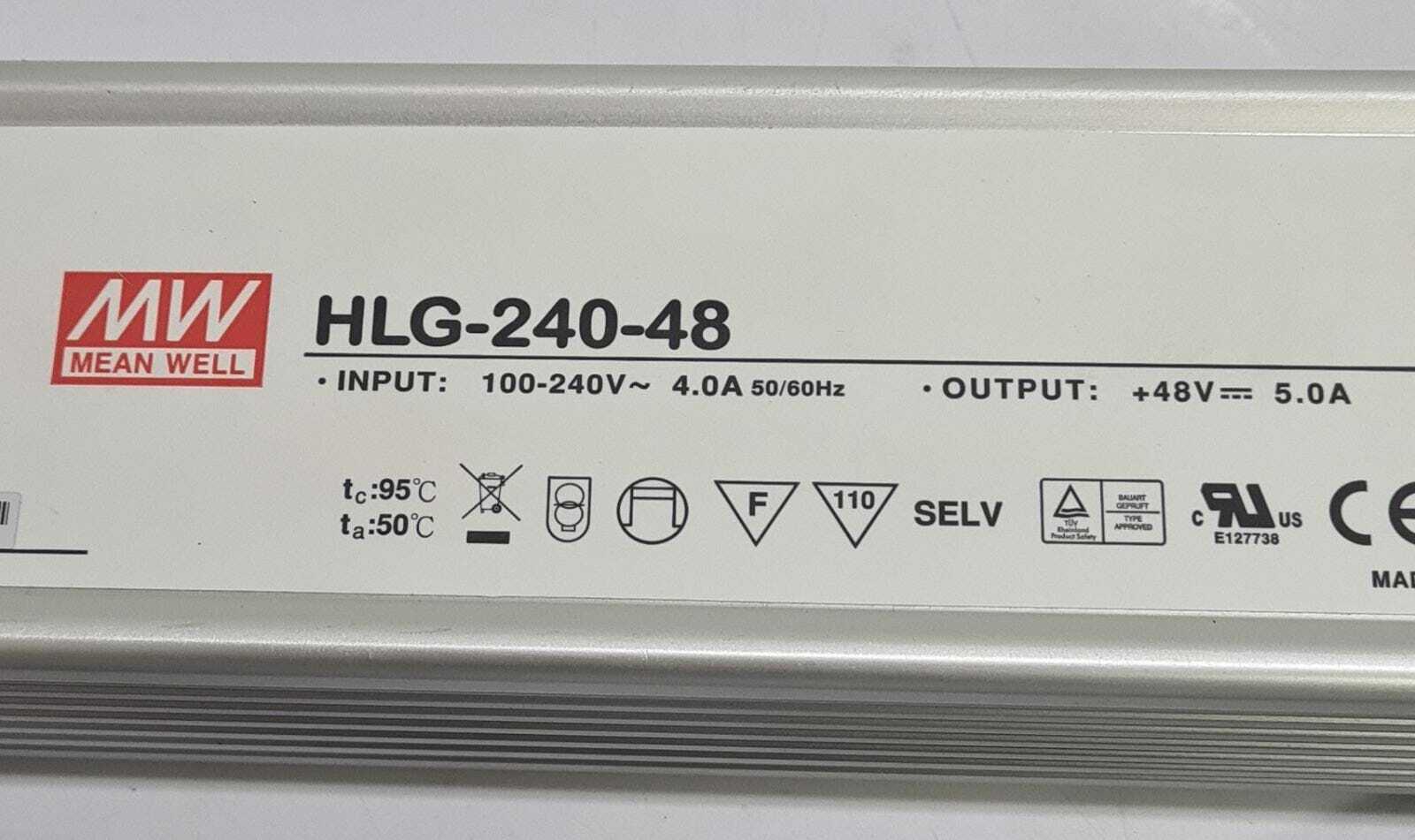 Mean Well MW HLG-240-48 Power Supply 48V 5A 100-240V