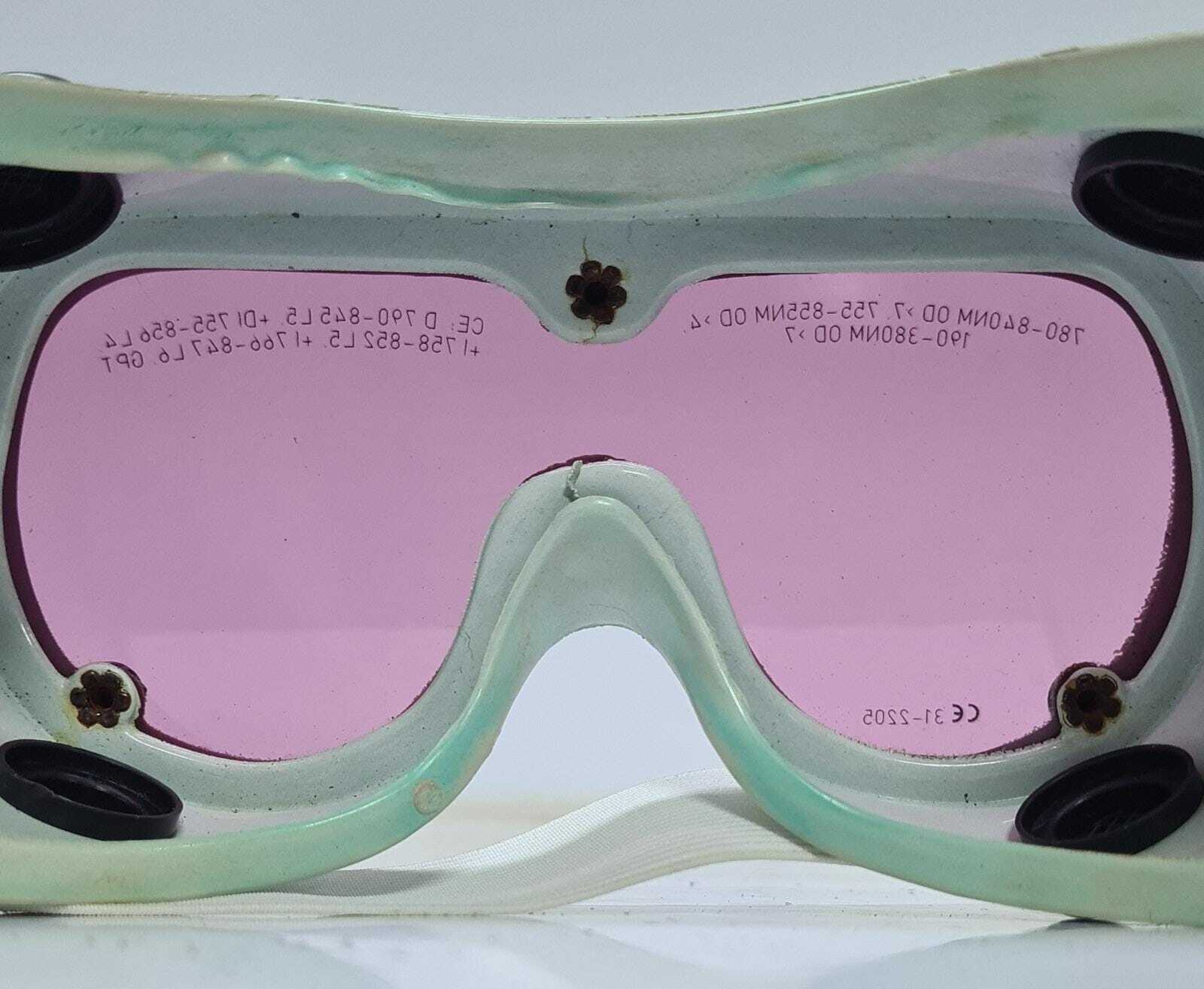 GPT Glendale IRIS Medical 810 LGF Laser Eye Protection Plastic Goggles W/ CASE