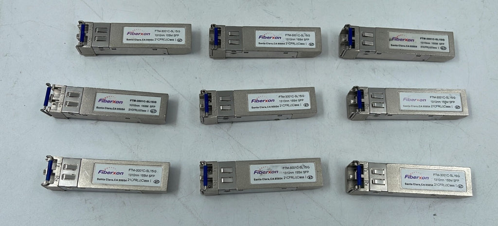 [LOT OF 9] Fiberxon FTM-3001C-SL15iG 1310nm 155M SFP 21CFR CLASS I