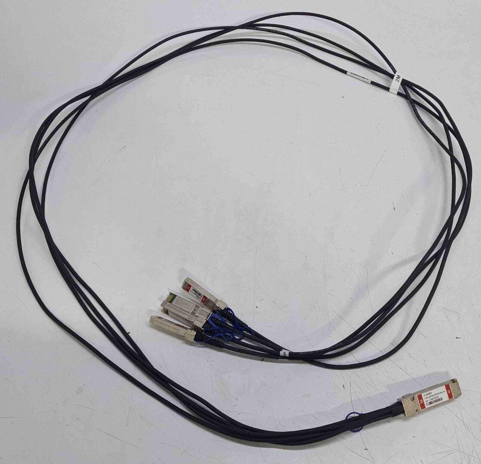 FS 2M (7ft) Cable Q-4S2802 100G QSFP28 4SFP28 DAC 4-Breakout Splitter Connector