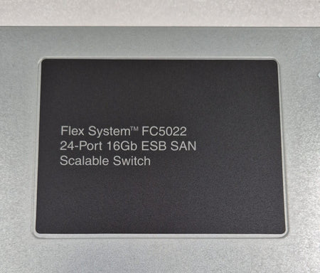 Lenovo Flex System FC5022 16Gb ESB SAN switch top panel branding