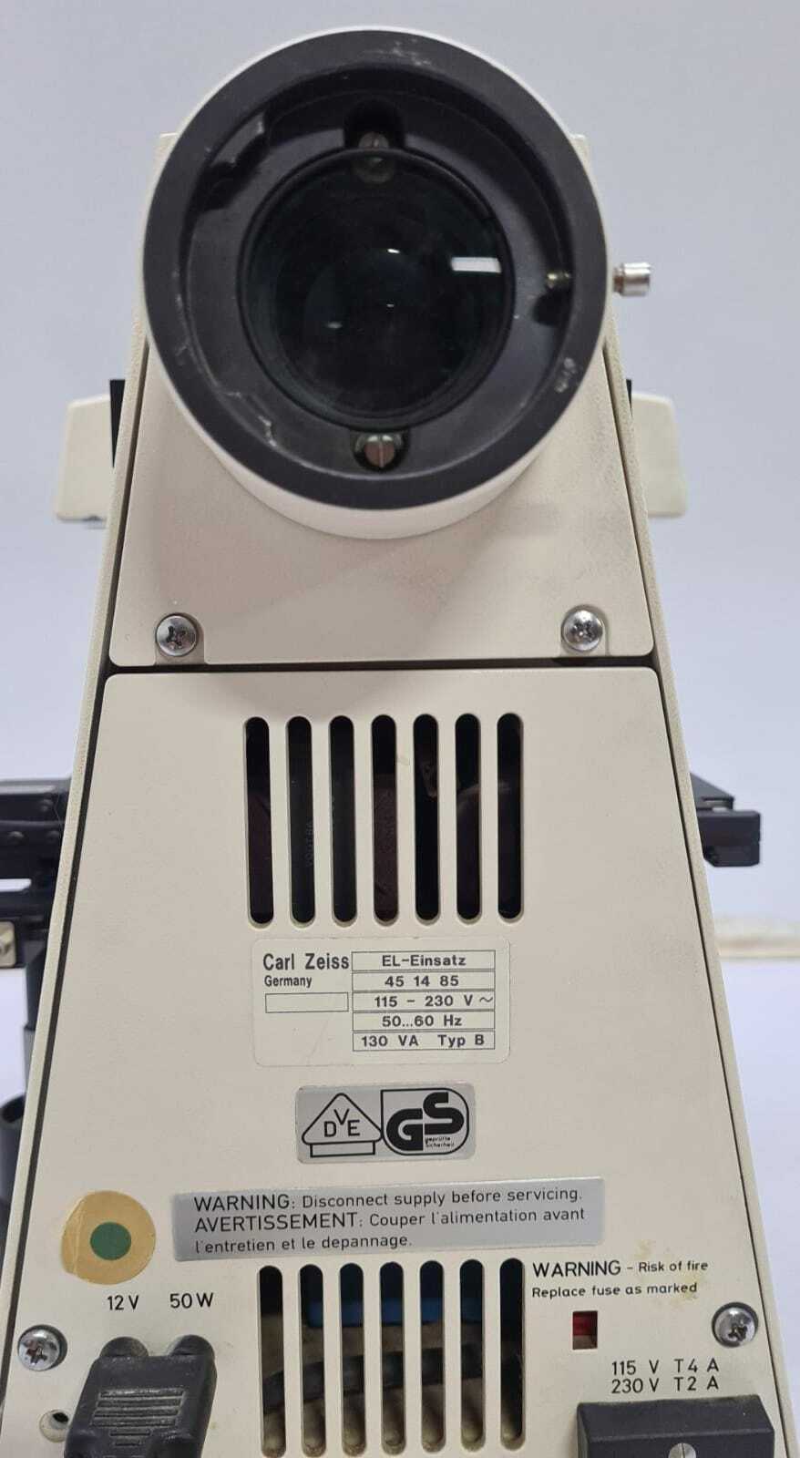 Carl Zeiss Axioskop EL-Einsatz 45 14 85 Laboratory Microscope