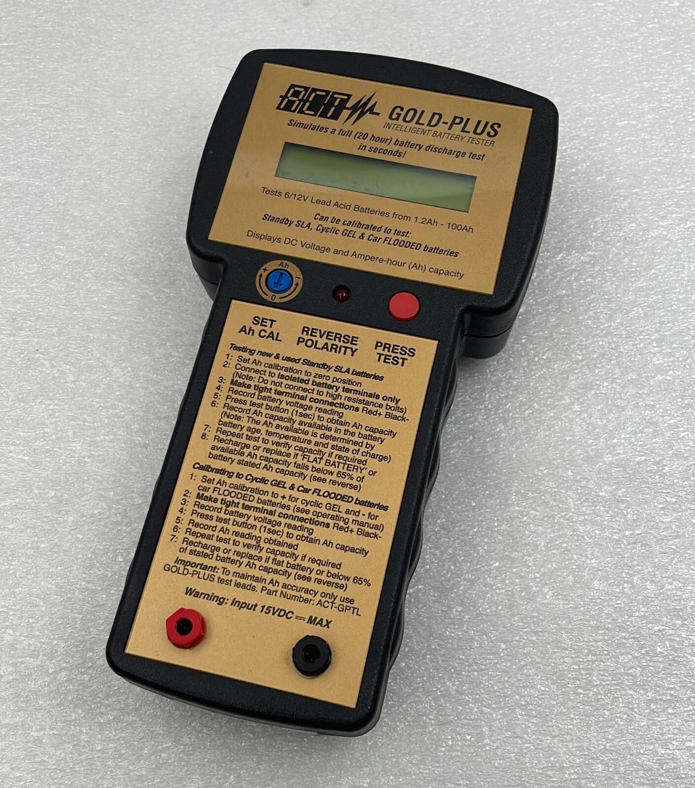 ACT GOLD-PLUS FA0446 Intelligent Battery Tester 6V/12V 1.2Ah - 100Ah