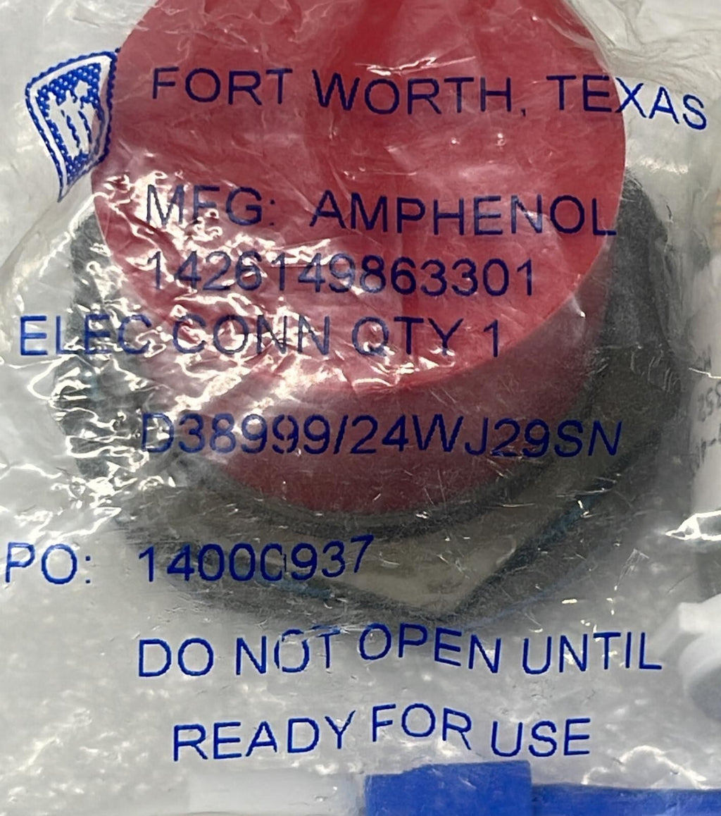 [LOT OF 5] NEW SEALED- AMPHENOL D38999/24WJ29PN Circular MIL Spec Connector