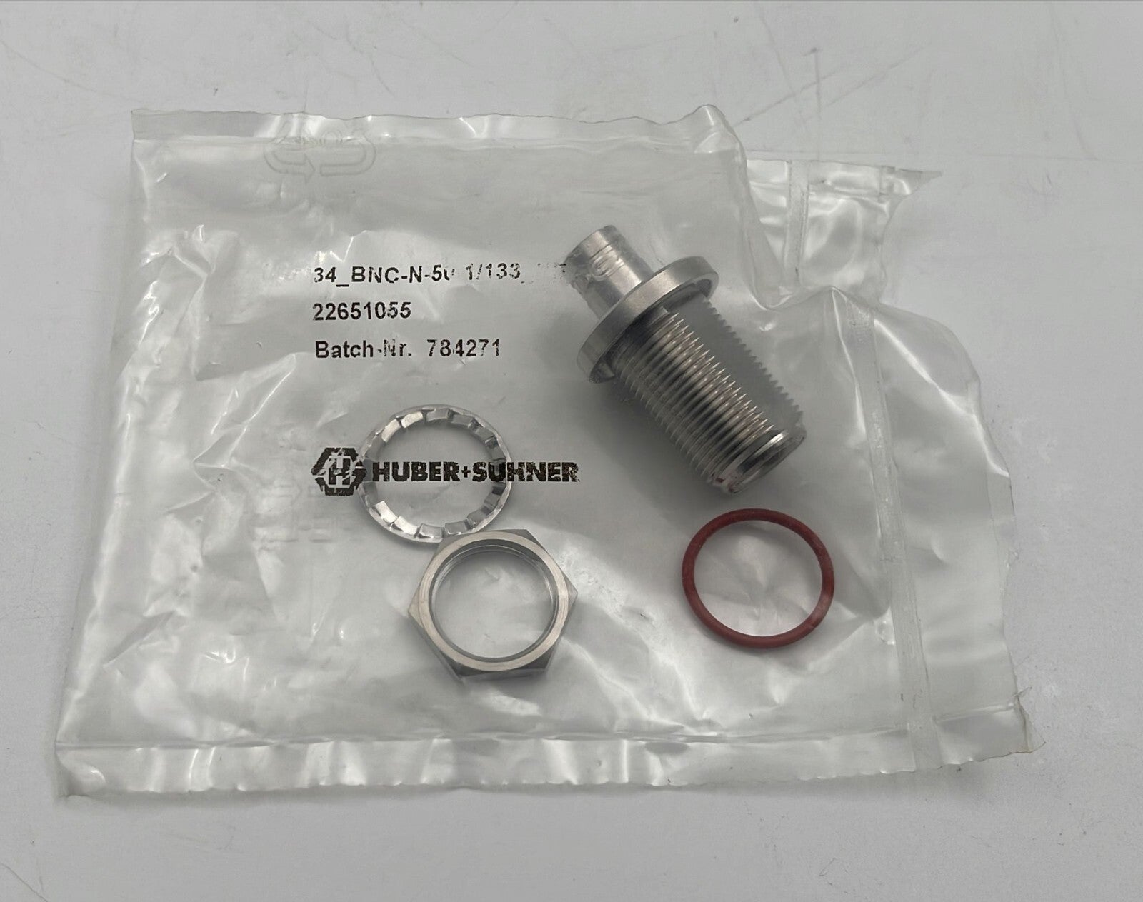 NEW - [LOT OF 6] HUBER + SUHNER BNC-N-50-1 / 133 UE Adaptor 784271