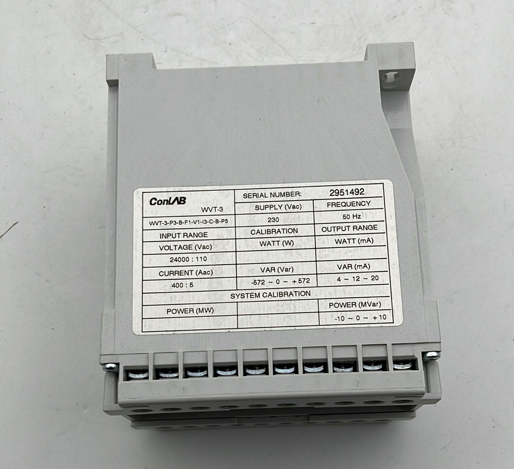 ConLAB WVT-3 WATT / VAR Transducer 230V 50Hz