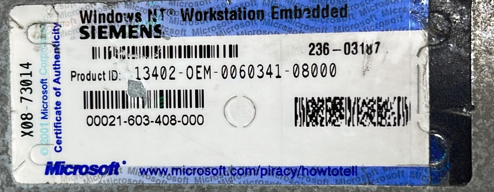 SIEMENS SIMATIC BOX PC 620 6ES7647-2CE20-0DX1 **AS-IS**