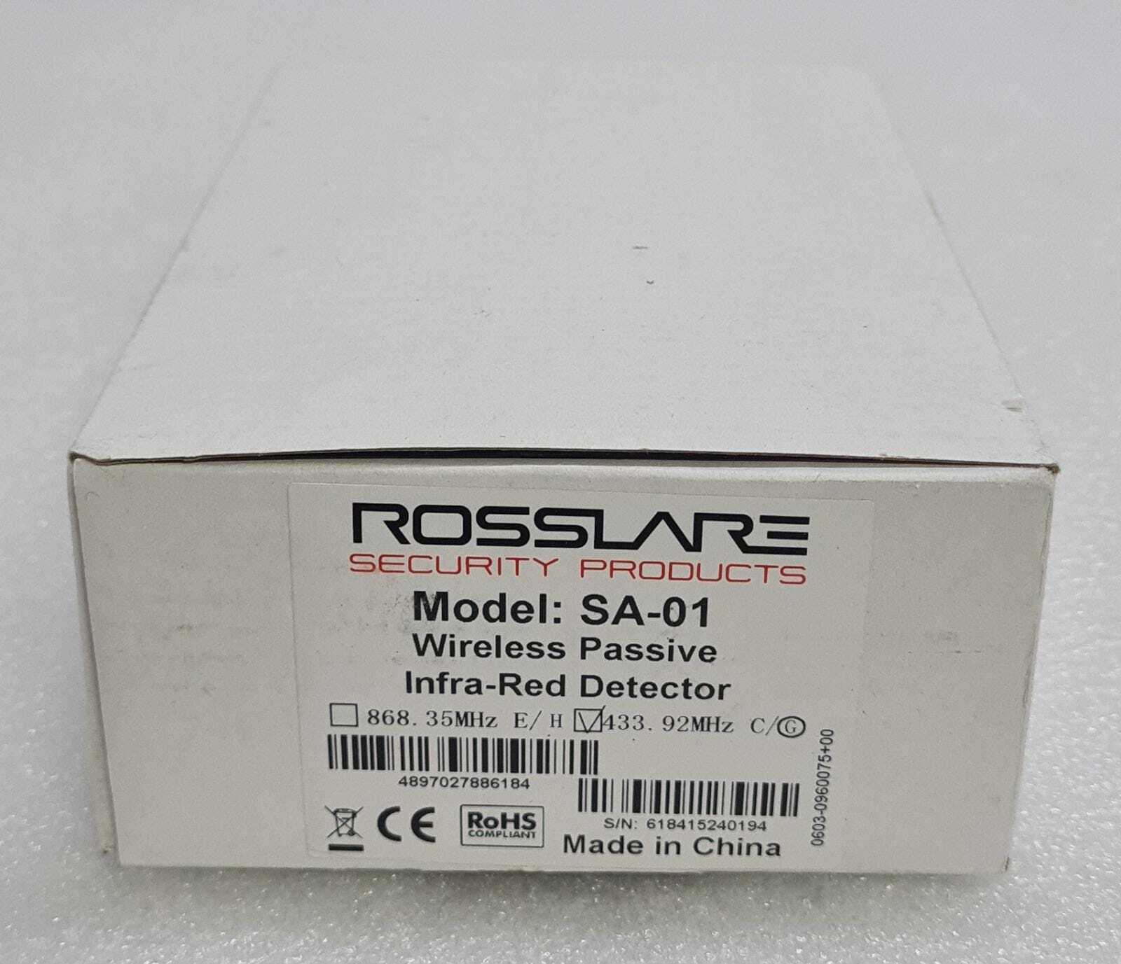 ROSSLARE SECURITY SA-01 Wireless Passive InfraRed Detector 433.92MHz