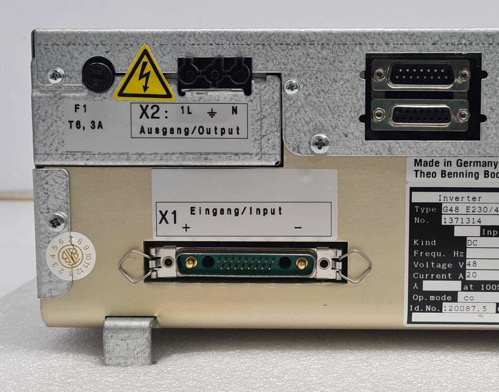 Benning TEBEVERT 1000VA Inverter 1KVA G48 E230/4,4/2rfg-PWE 120087.5