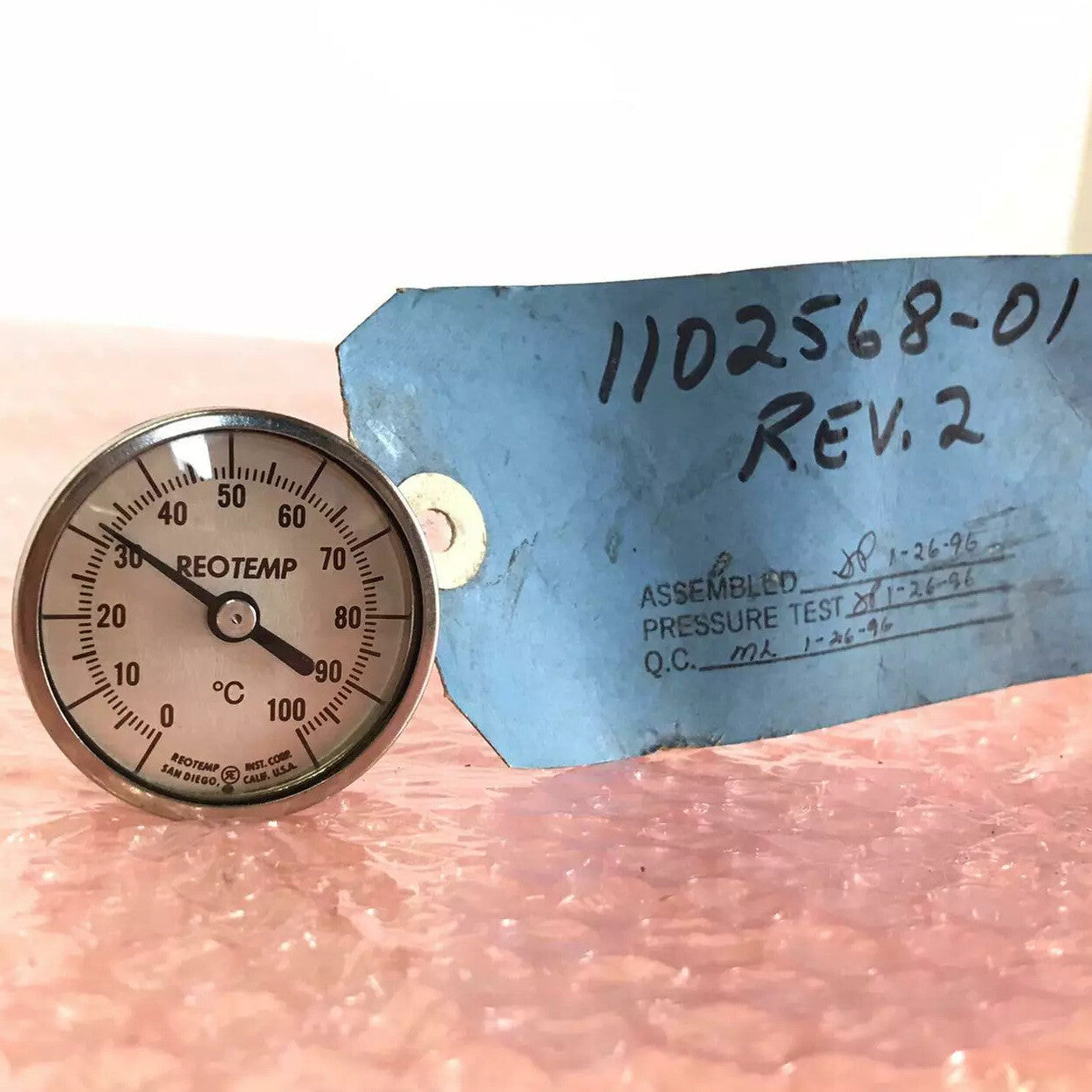 Reotemp Stainless Steel Bi-Metal Thermometers  200F 0-100C - Tested