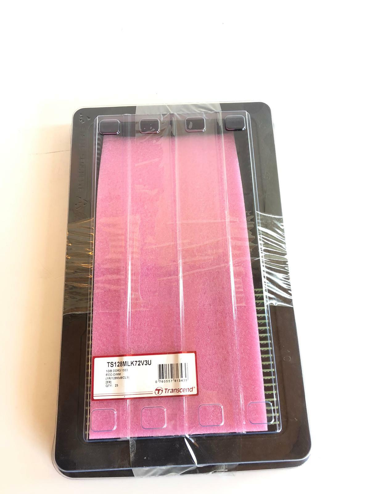 Lot of 35 - Transcend TS128MLK72V3U PC3-10667U 1GB Memory (1333 MHz, DDR3) 35Pcs