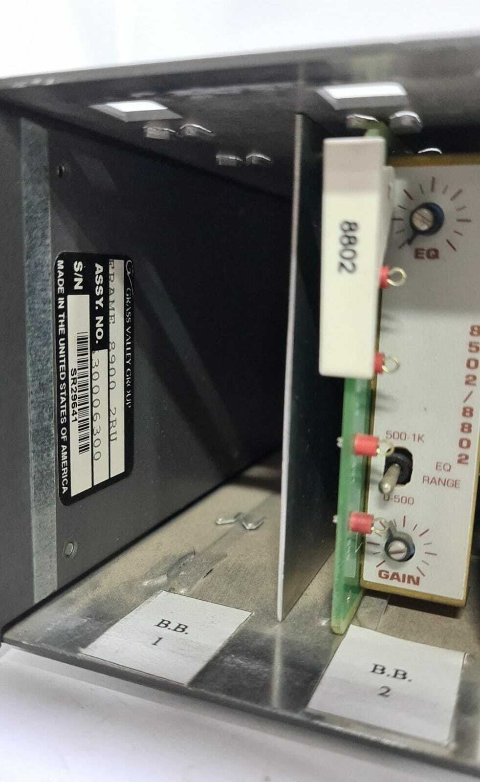 Grass Valley 8900 Series 10 Slot Frame w/ 10x 8802 & 2x Condor 2XS14181 PSU