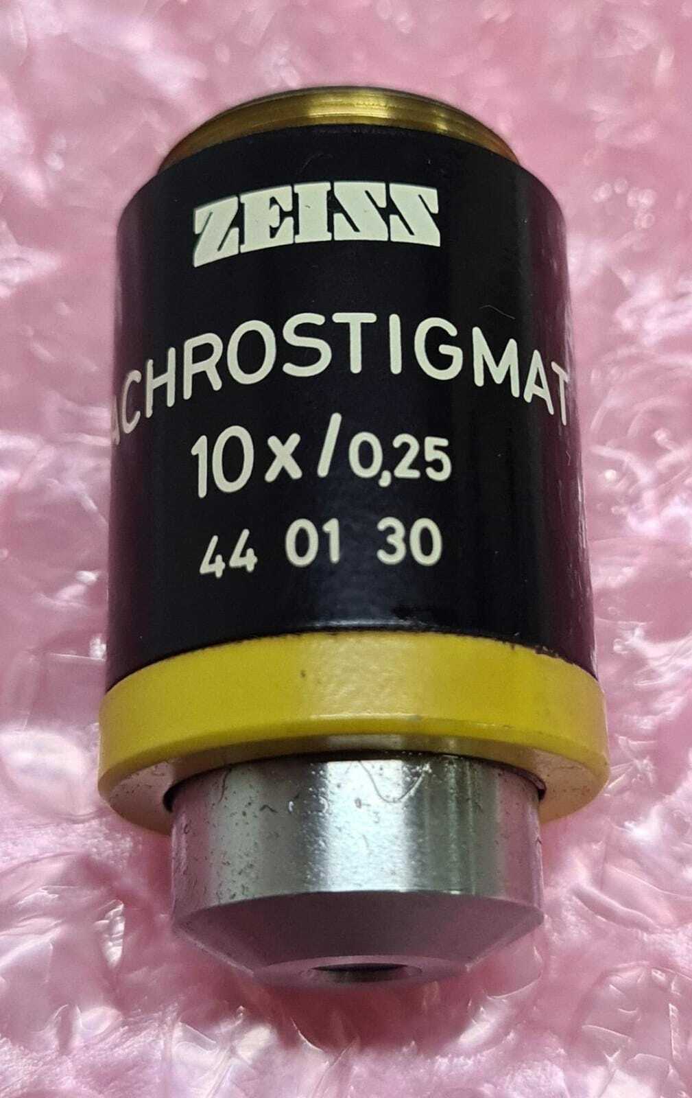 Zeiss ACHROSTIGMAT 44 01 30 10X/0.25 ∞/- Microscope Objective Lens Contrast