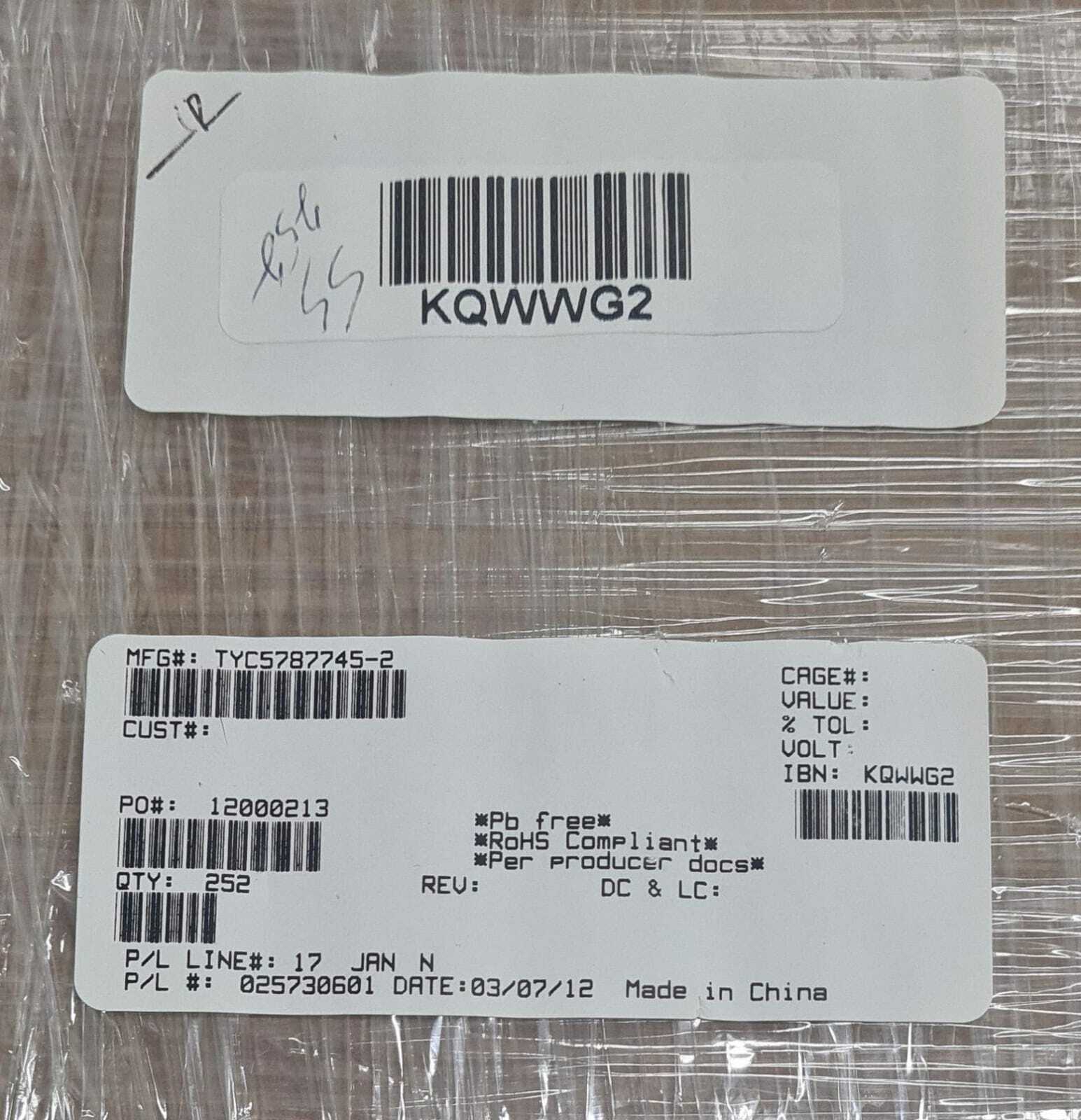 [LOT OF 108] NEW - AMP 5787745-2 8-Pin Dual USB 2.0 Port Receptacle Assembly