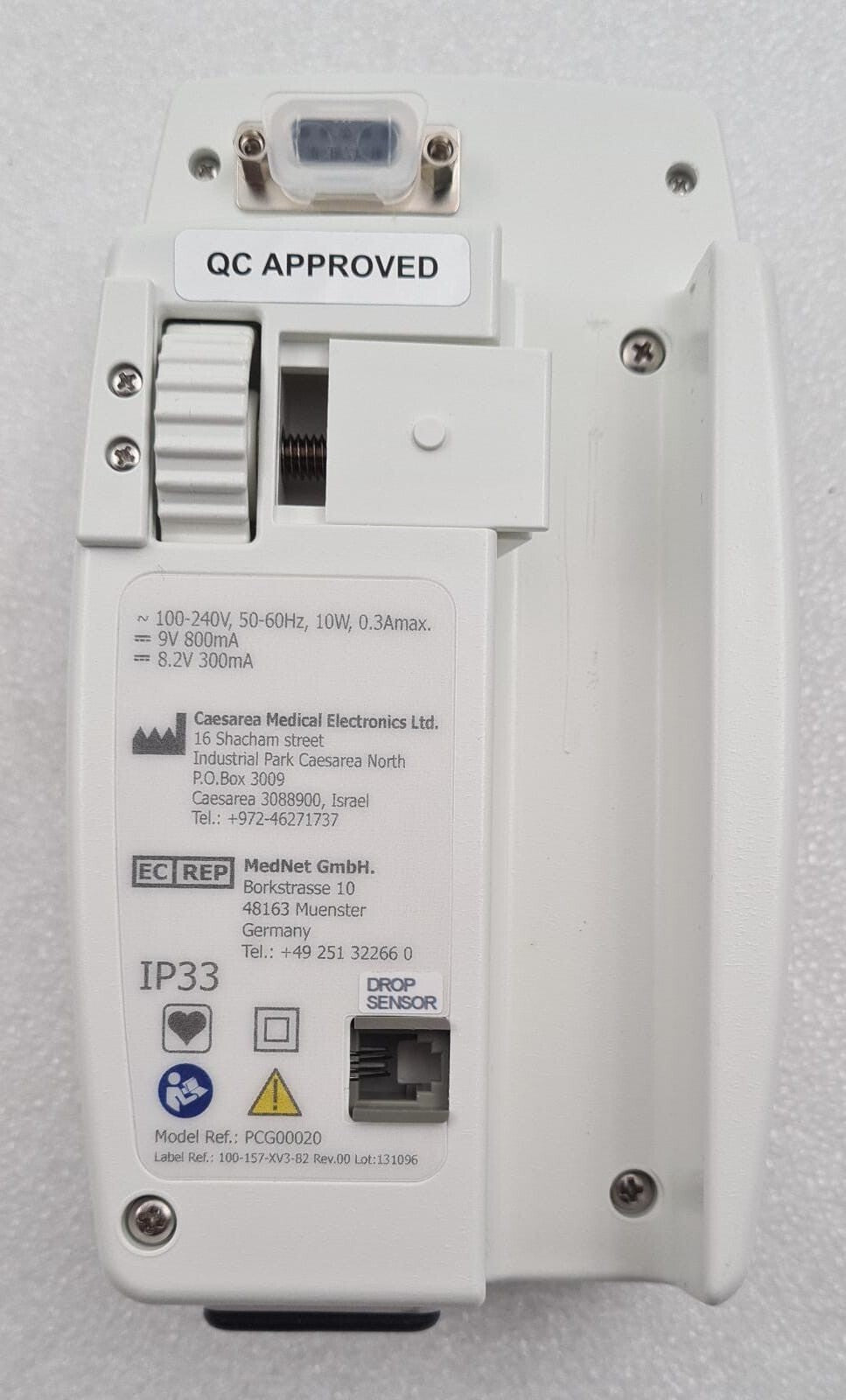 NEW- MedNet CME Caesarea BD BodyGuard 999-603PFM Infusion PUMP & CHARGER KIT