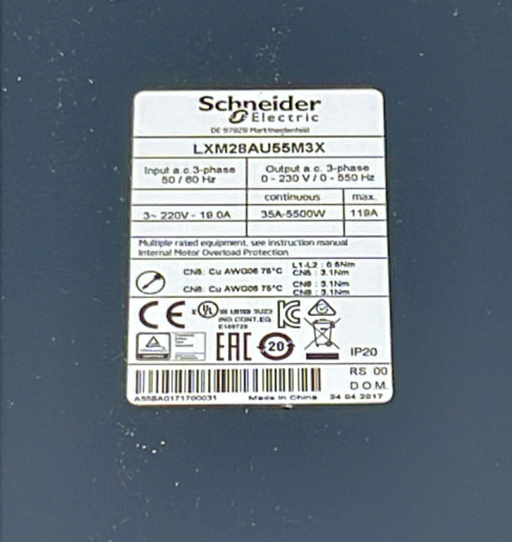 Schneider Electric Lexium 28 LXM28AU55M3X 113814 AC Servo Drive 5500kW 230V