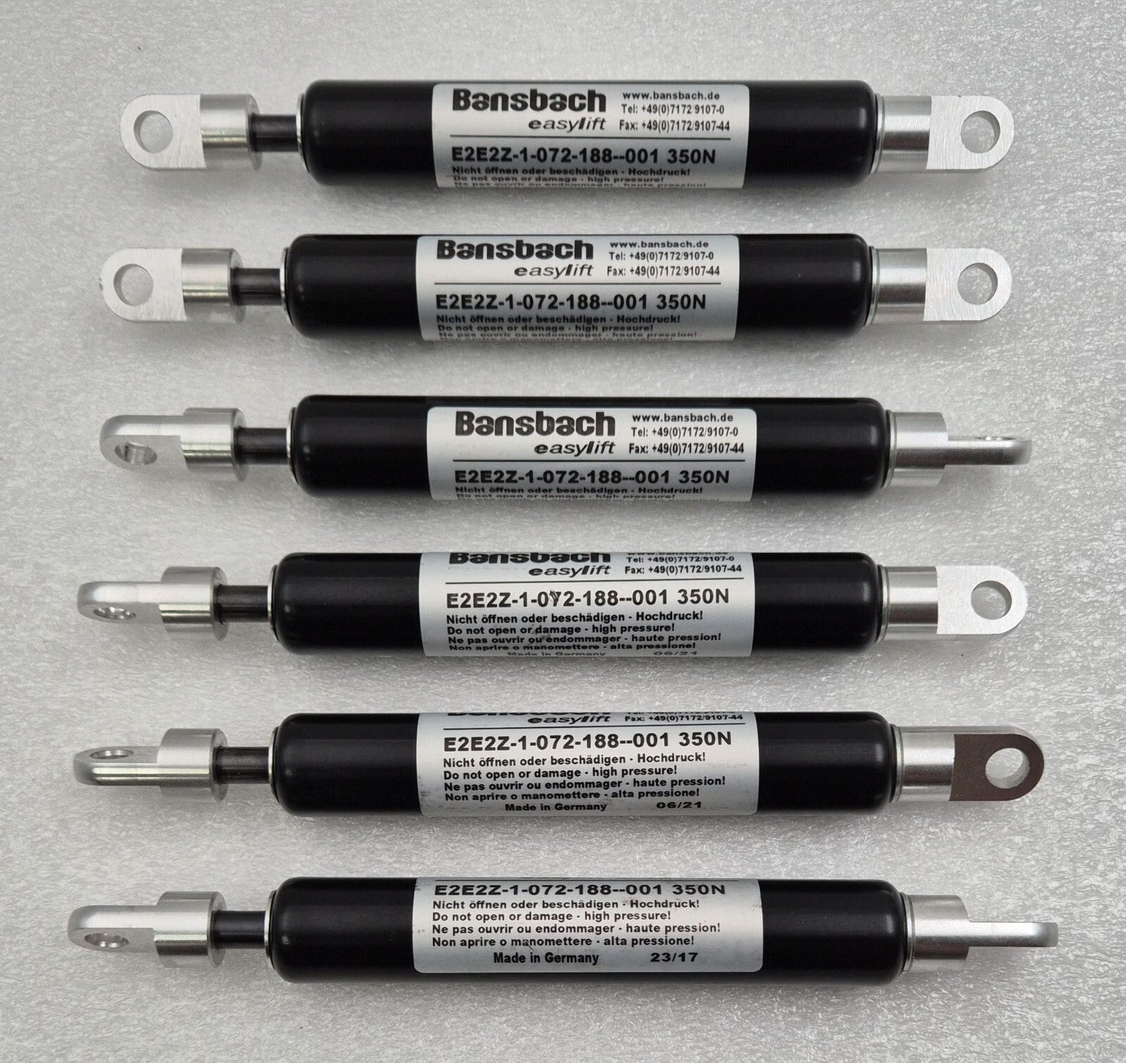 Bansbach Easylift 350N traction gas spring 8 inch actuator modules