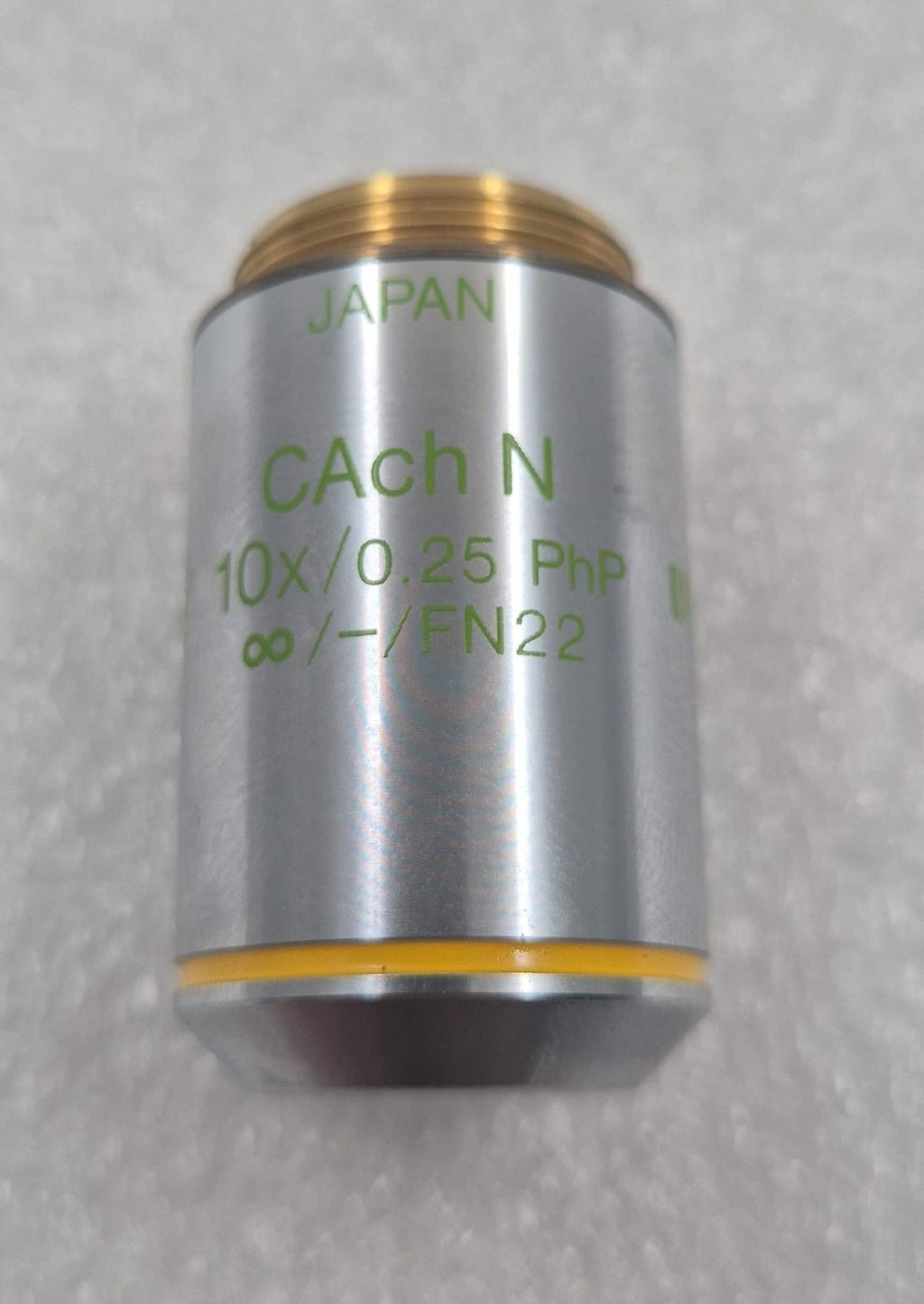 Olympus CAch N 10x/0.25 PhP ∞/- /FN22 Phase Contrast Microscope Objective Lens