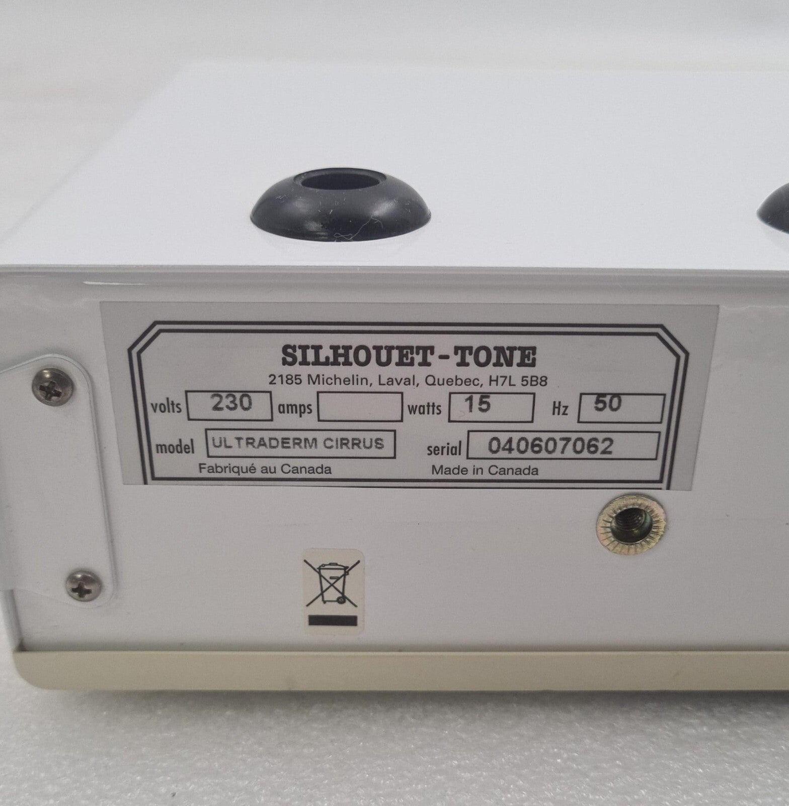SILHOUET-TONE Cirrus Ultraderm High Frequency Facial Machine 230V W/ Applicator