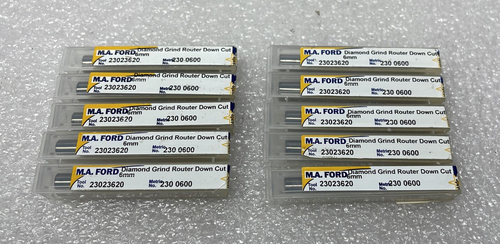 NEW - [LOT OF 10] M.A.FORD 23023620 DIAMOND GRIND ROUTER DOWN CUT 6mm 2300600