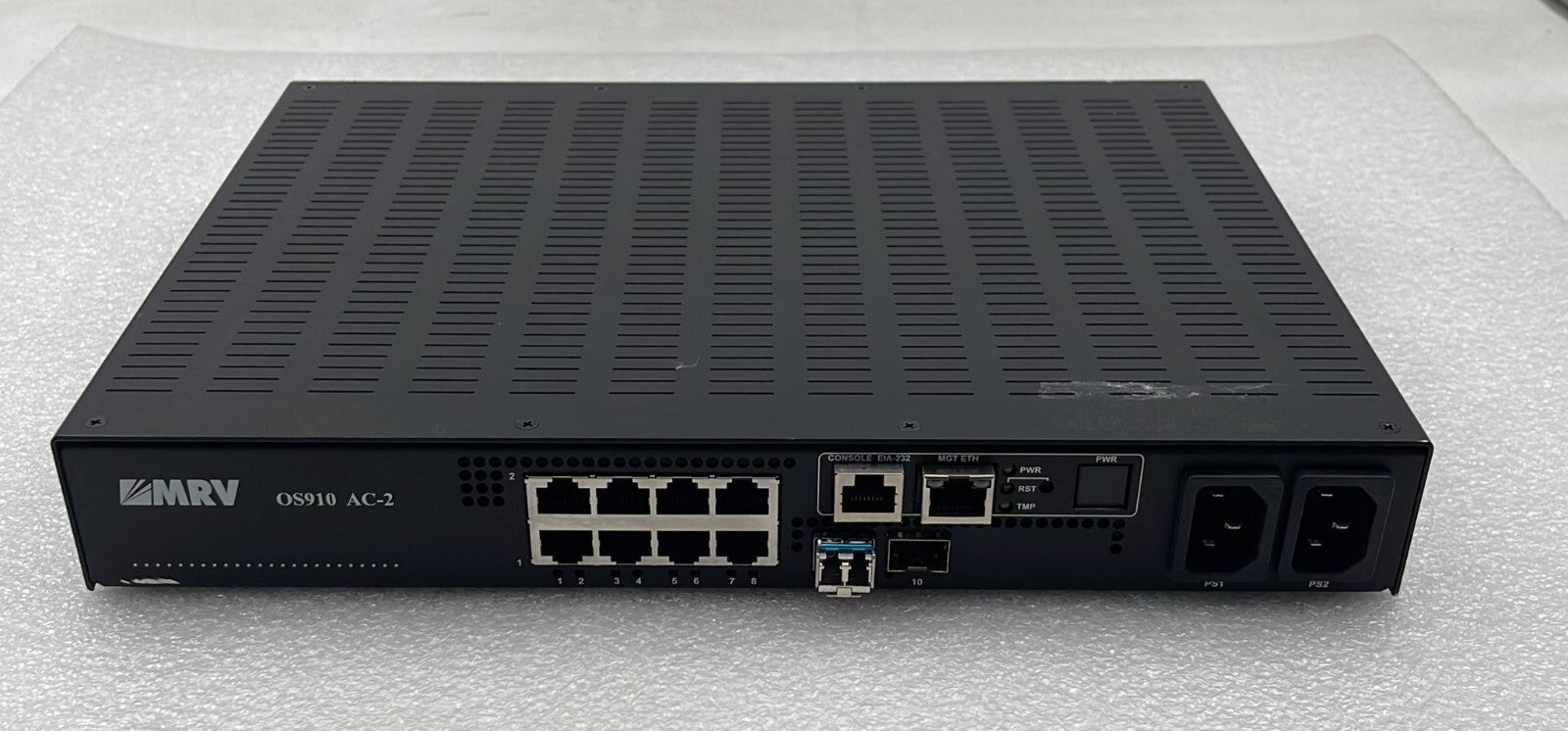 MRV OS-910 AC-2 OS910/AC-S Demarcation Platform RJ45 10/100/1000 BASE-T+2 1000FX